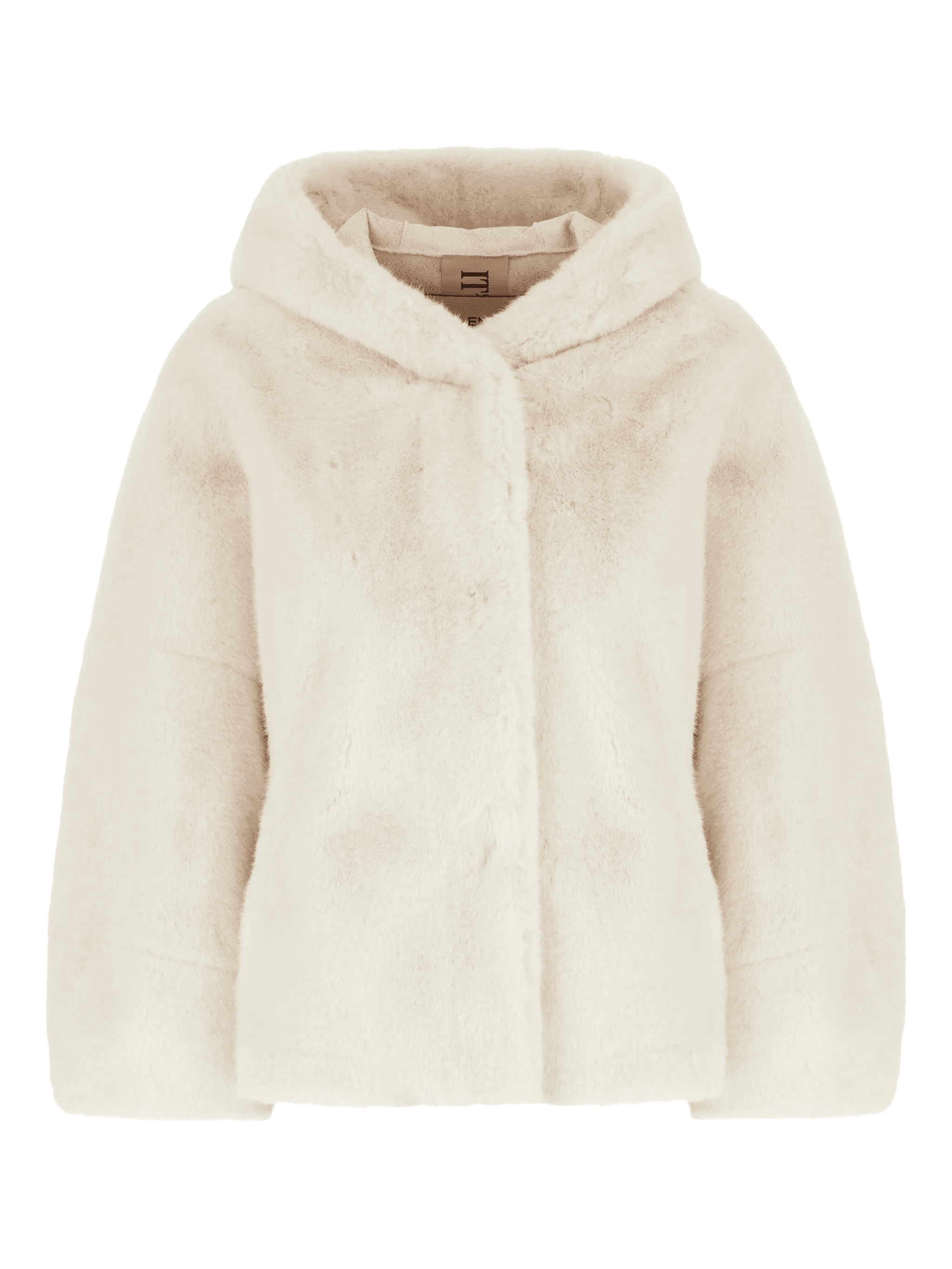 hooded faux-fur jacket - Image 1