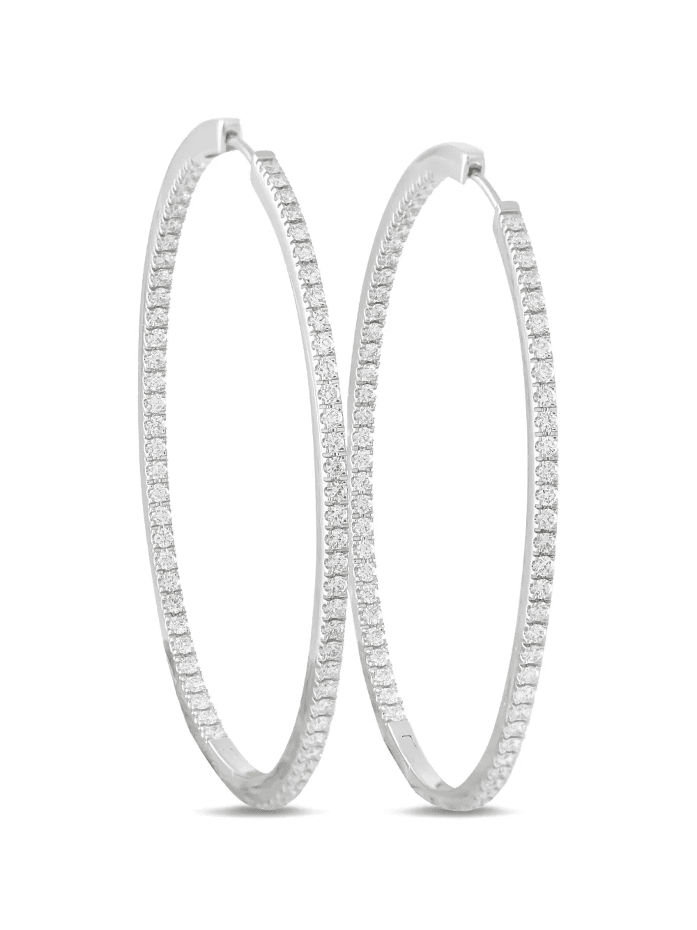 diamond hoop earrings - Image 1
