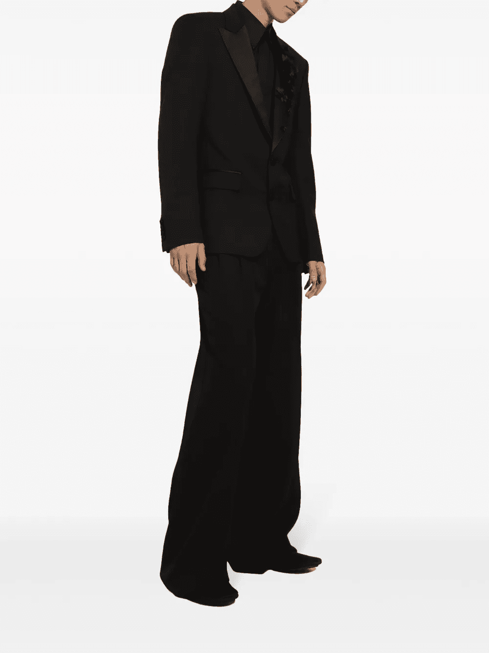 floral-appliqué single-breasted suit — Image 4