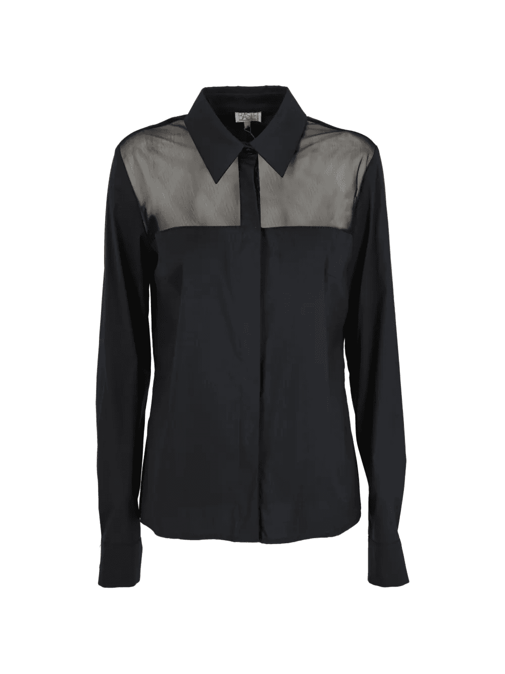 sheer-panel shirt - Image 1