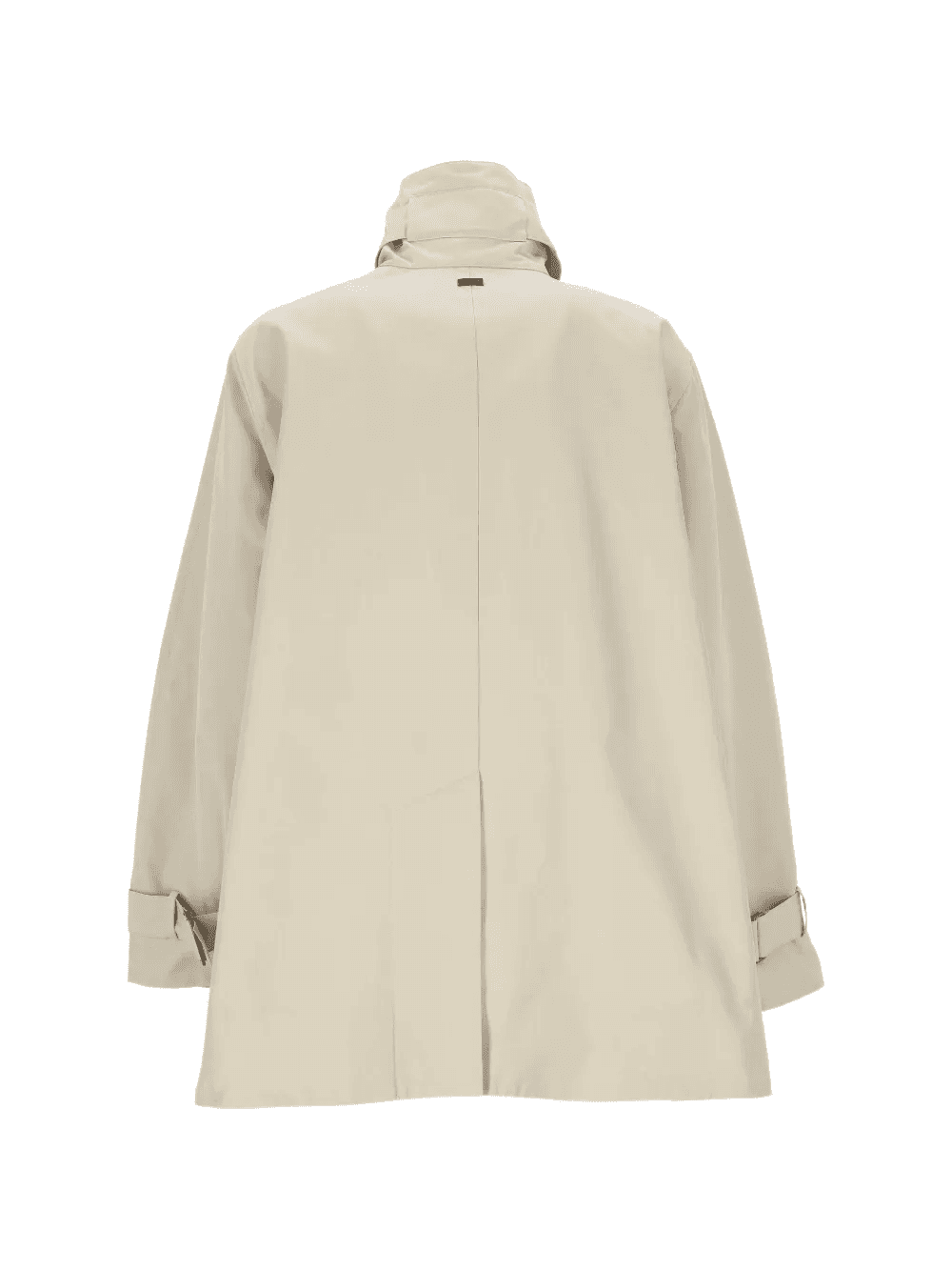 buckle-fastening high-neck coat — Image 3
