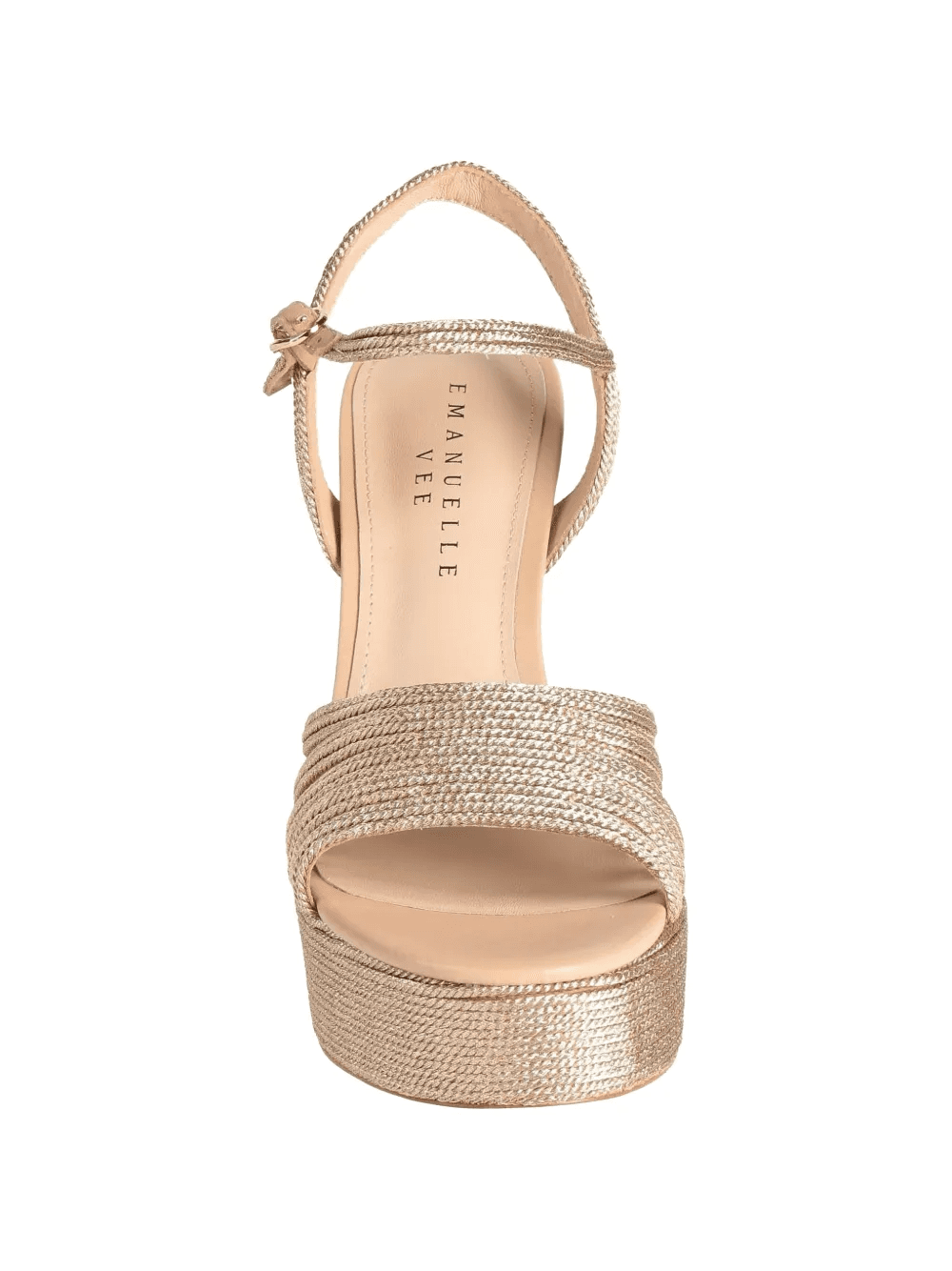 metallic-effect platform sandals — Image 4