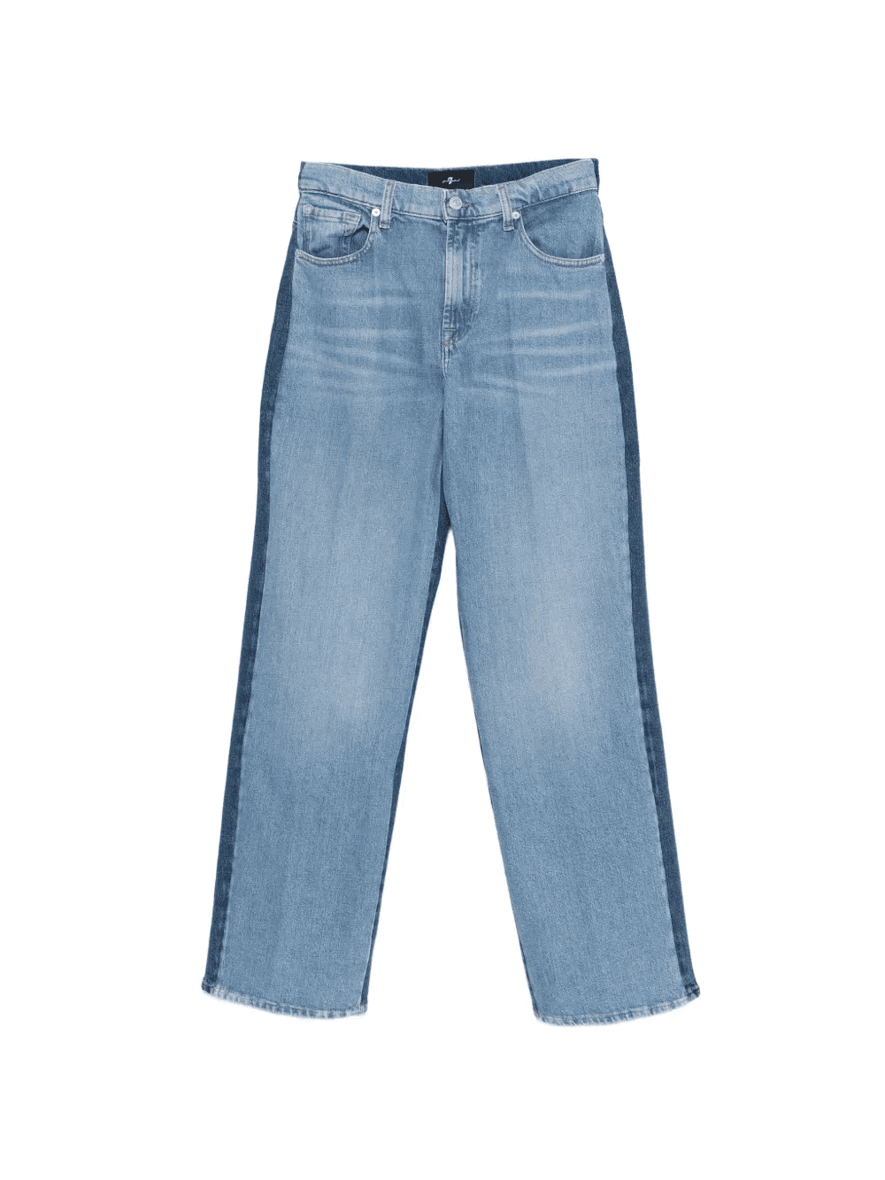 contrast-panels straight-leg jeans