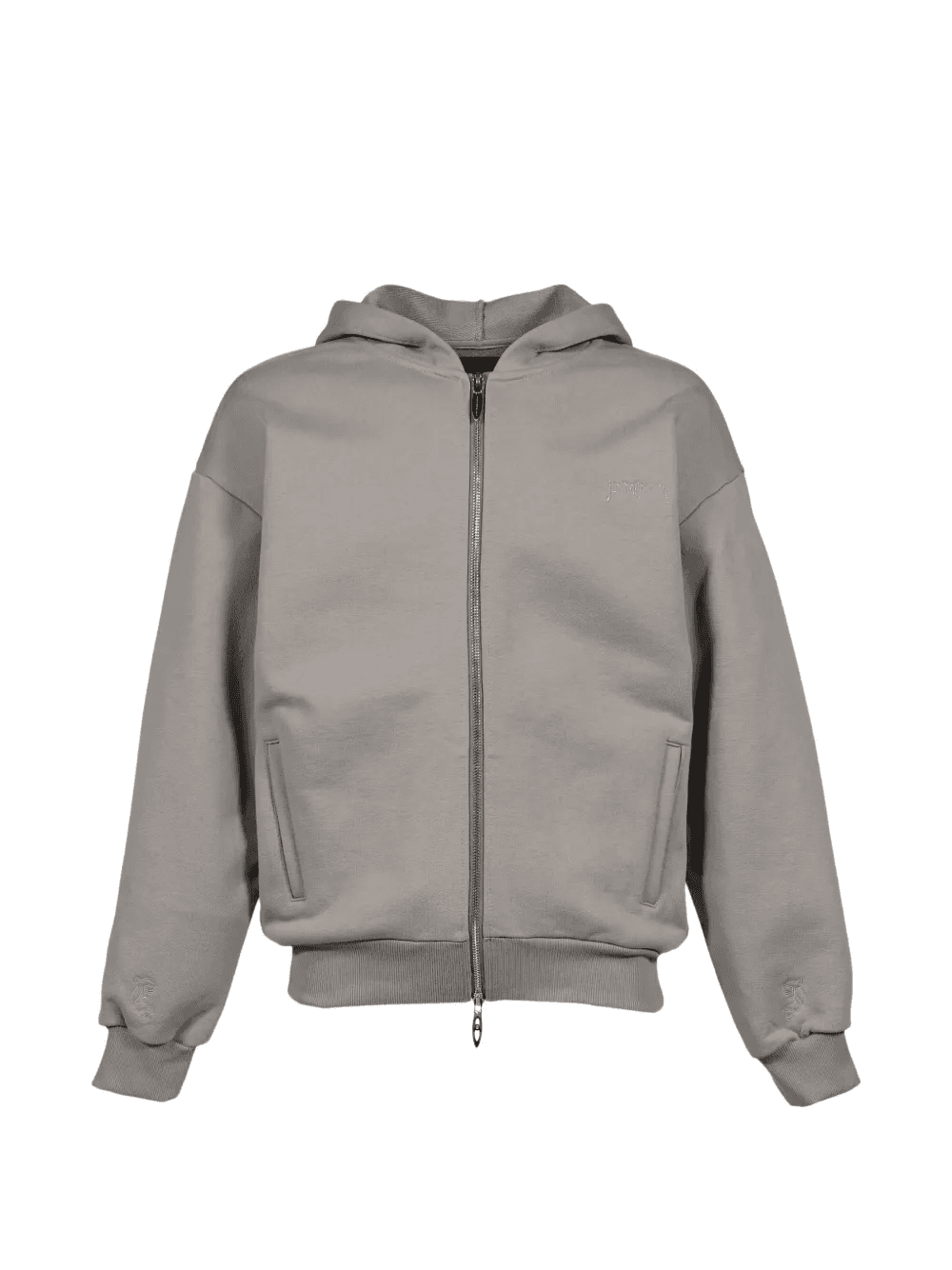 logo-embroidered zip-up hoodie - Image 1