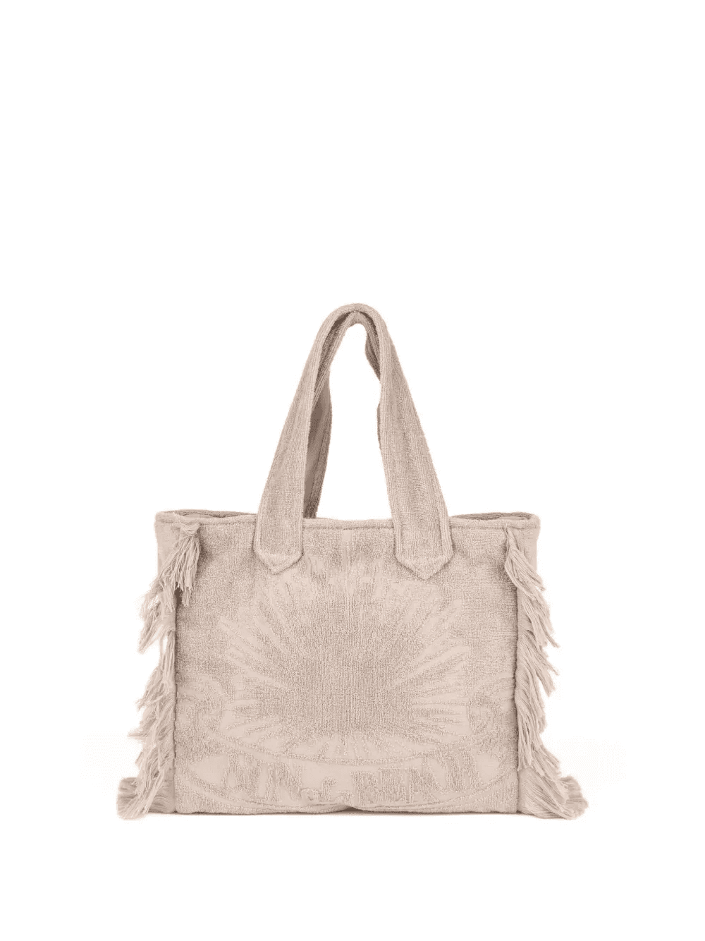 Terry fringe-trimmed tote bag - Image 1