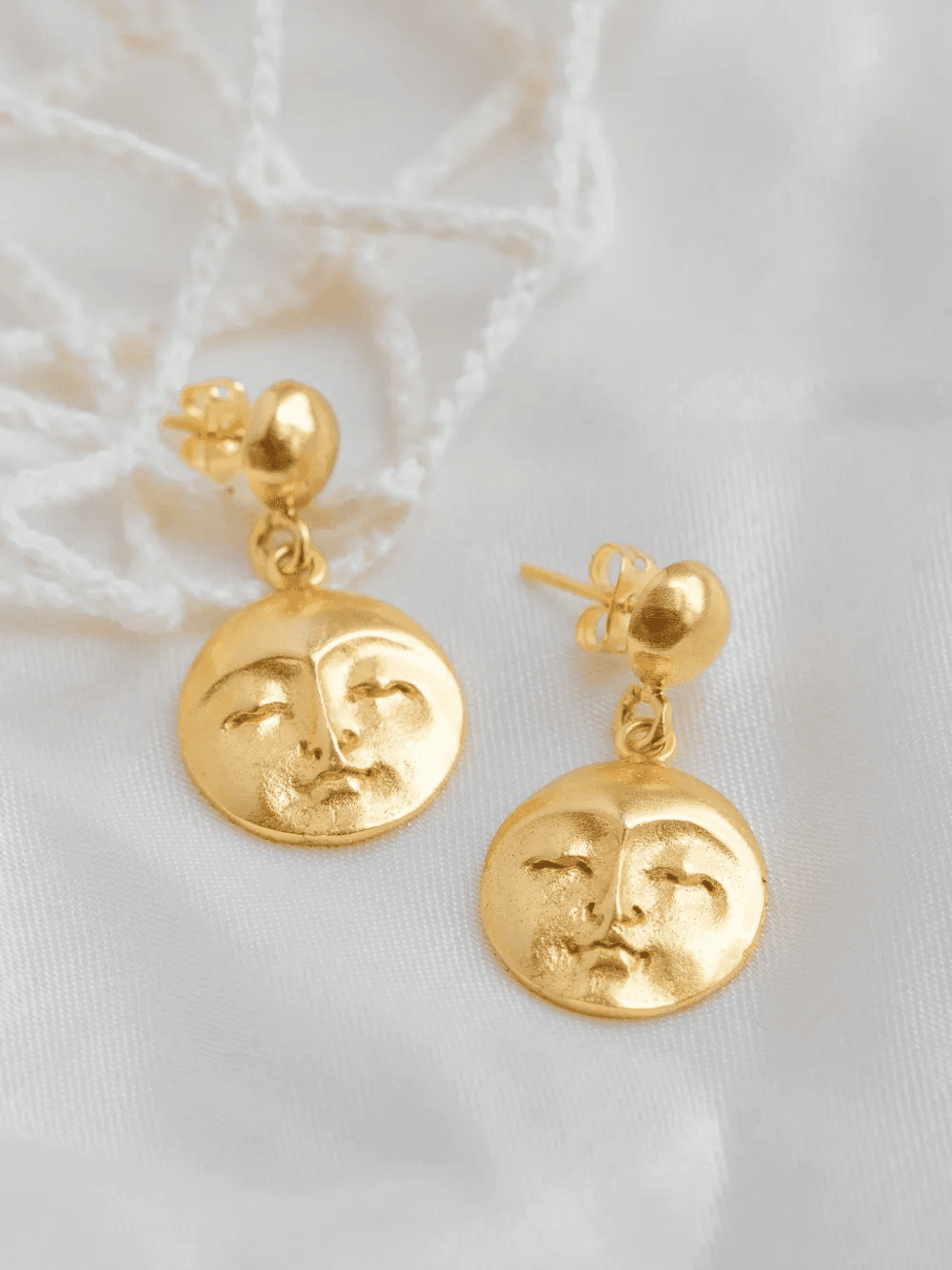 Moon Face drop earrings — Image 2