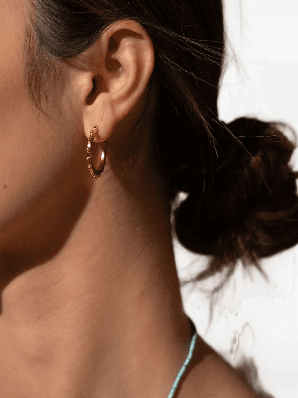 Aida beaded hoop earrings — Image 5