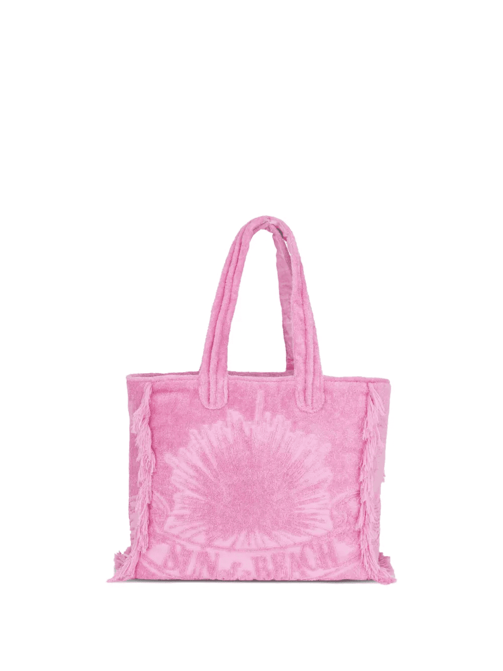 Terry fringe-trimmed mini tote bag - Image 1