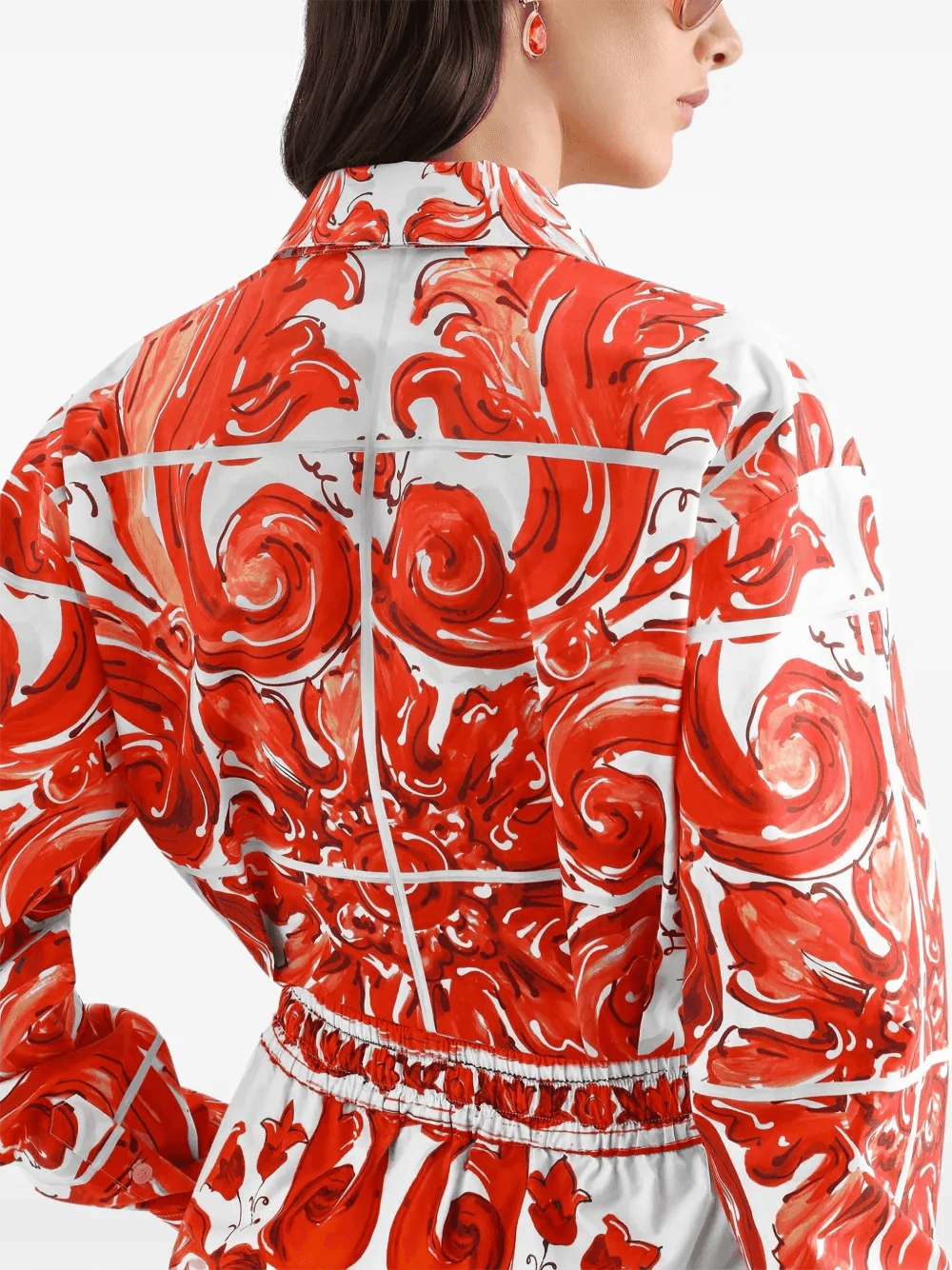 Majolica-print poplin shirt — Image 2