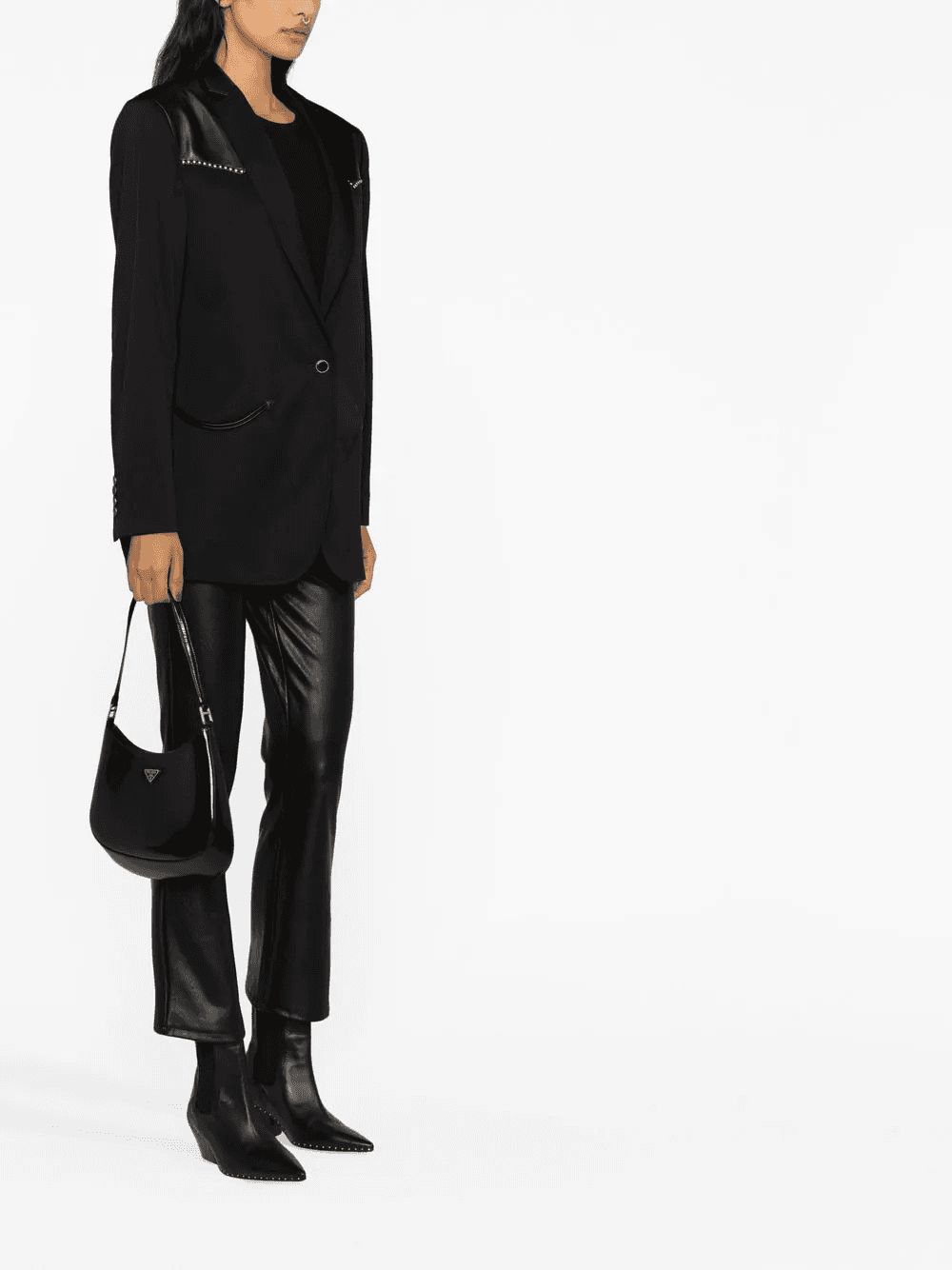 panelled single-breasted blazer — Image 4