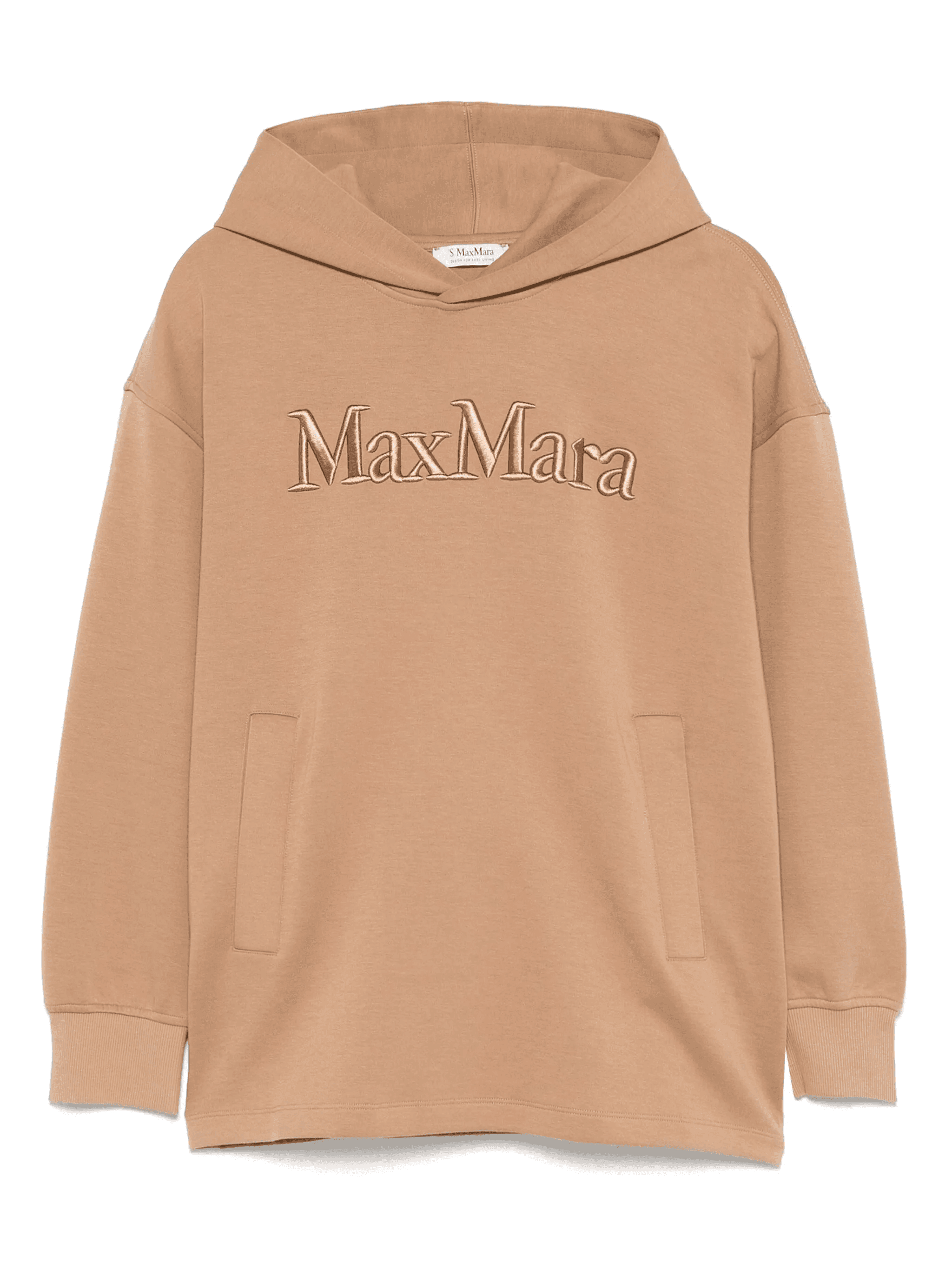 embroidered-logo hoodie