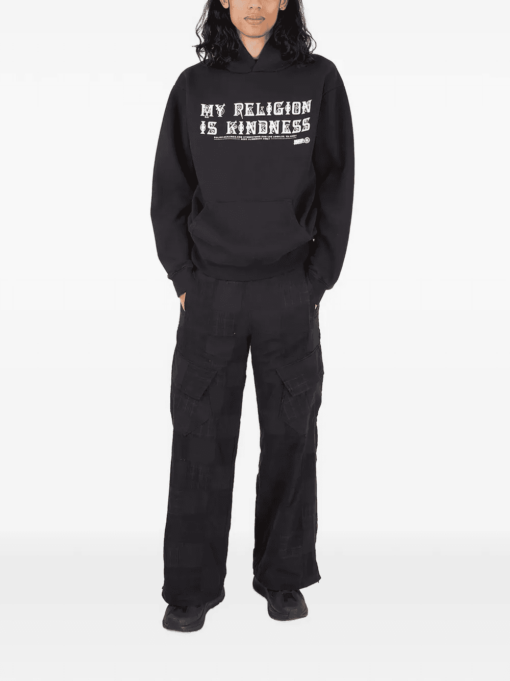graphic-print kangaroo-pocket hoodie — Image 4