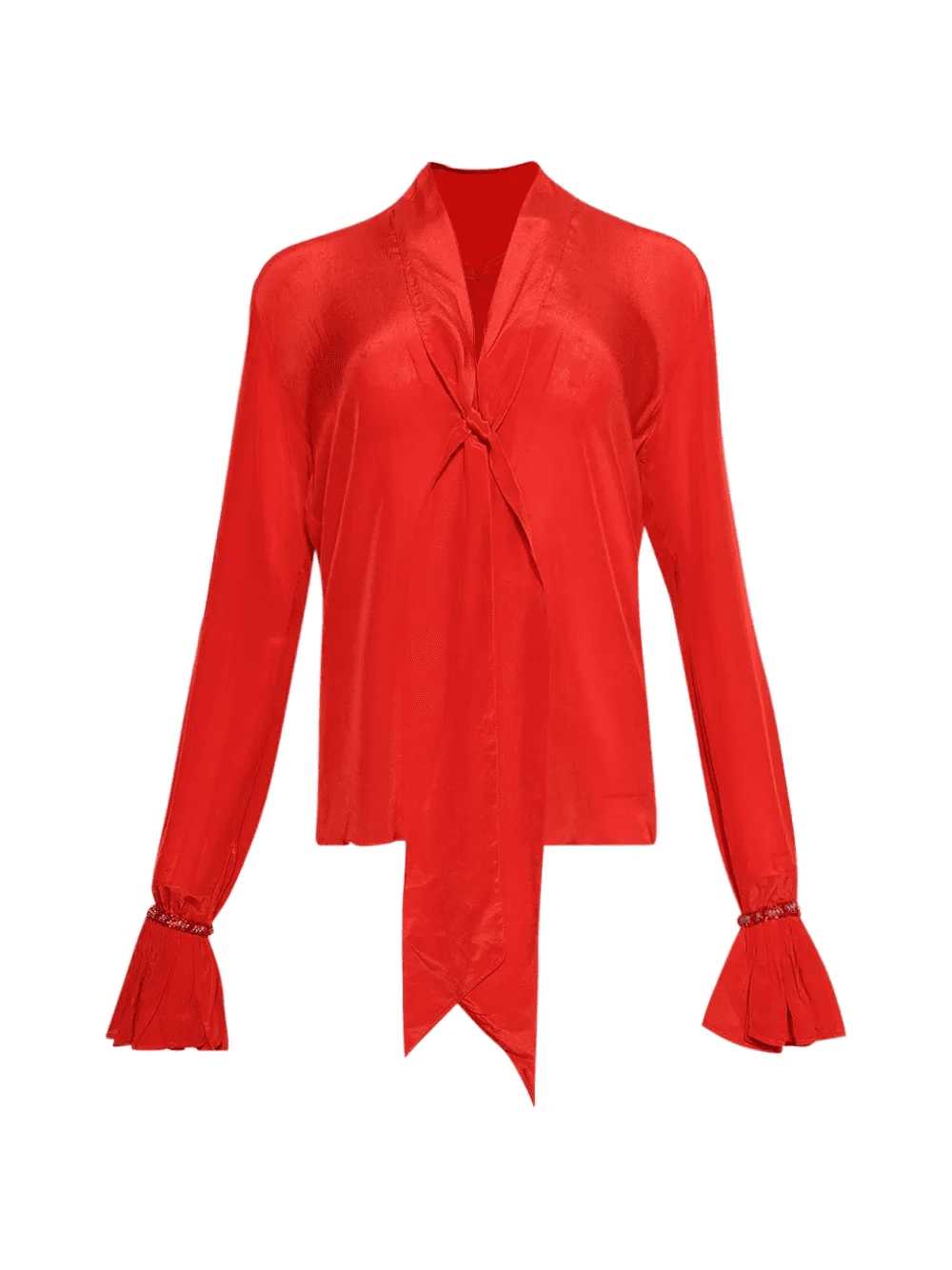 Grace Faena ruffled necktie blouse - Image 1