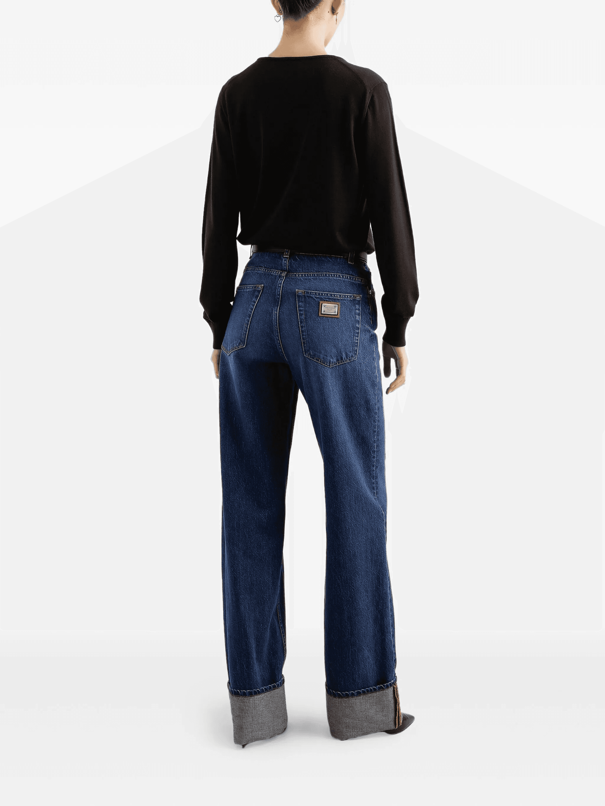 scoop-neck long-sleeve top — Image 5
