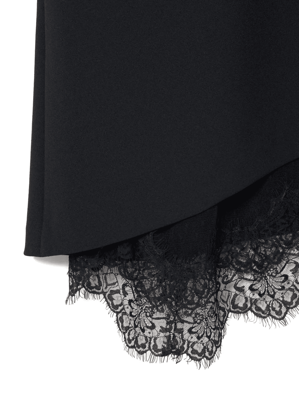 lace-trim maxi layered skirt — Image 2