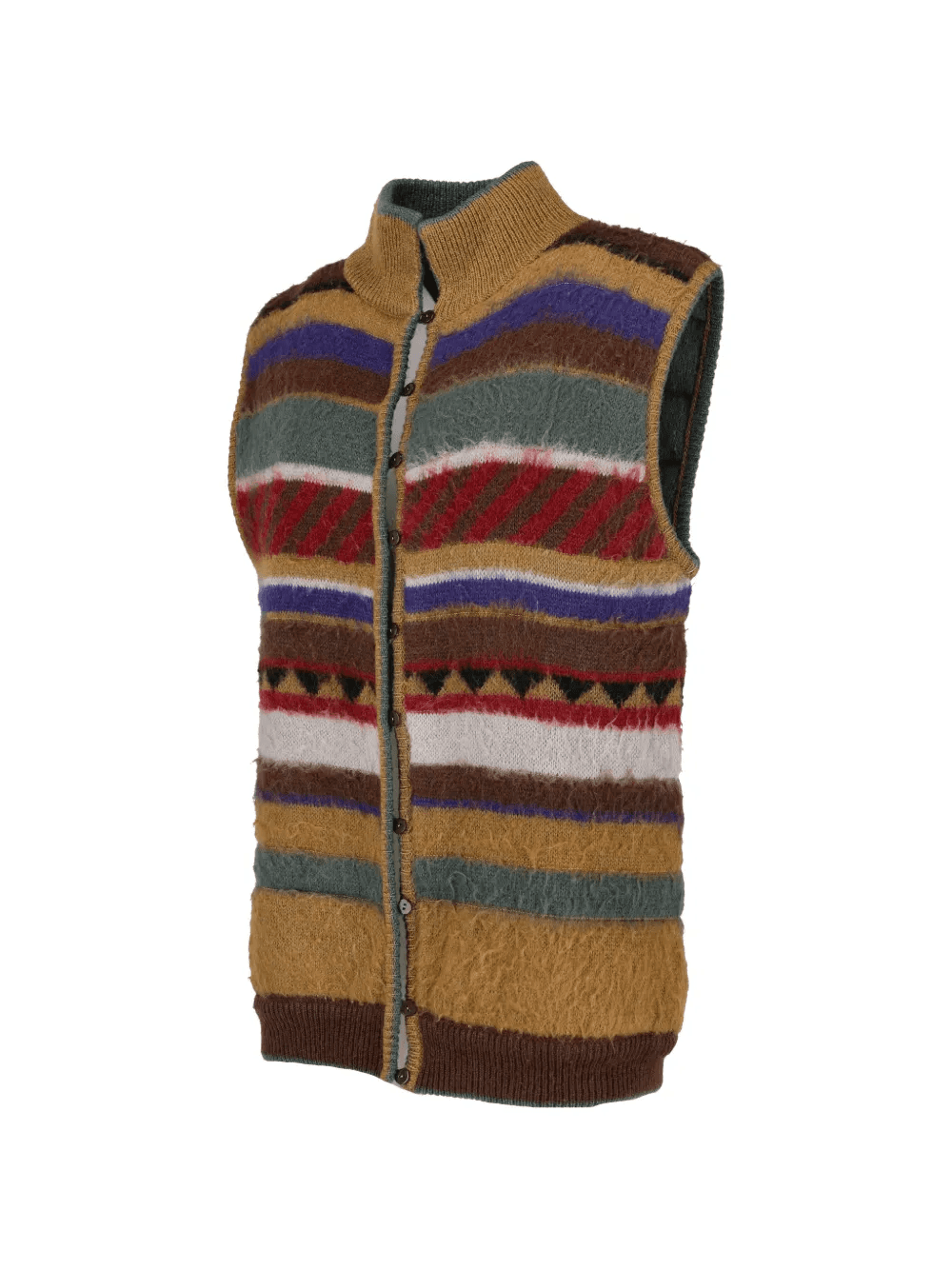 striped knitted waistcoat — Image 6