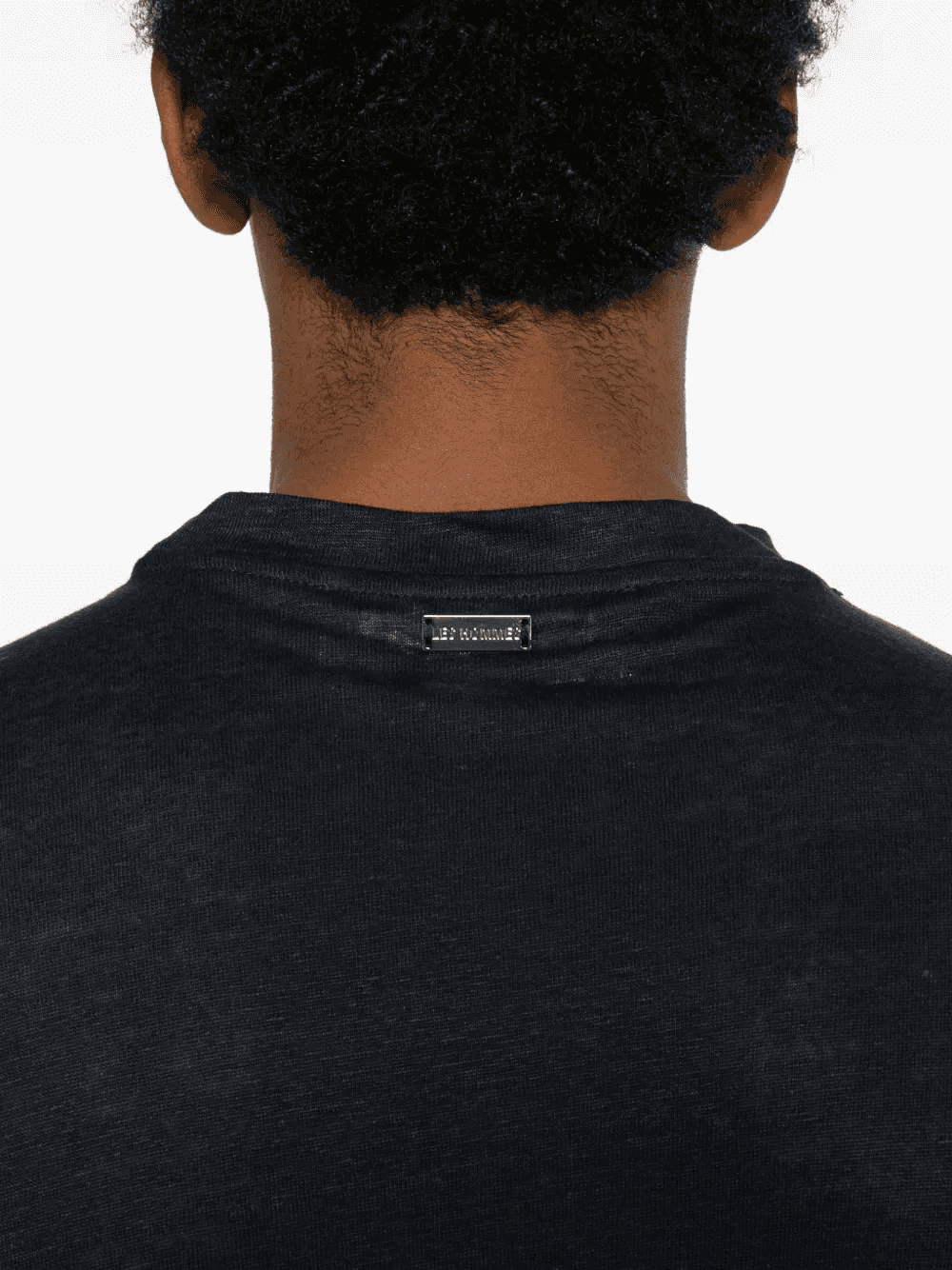 logo-plaque linen T-shirt — Image 2