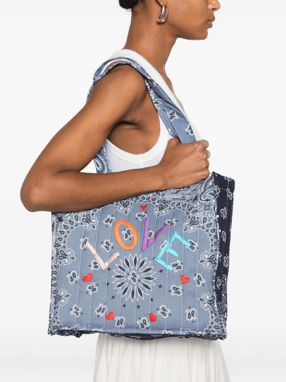 bandana-print tote bag — Image 3