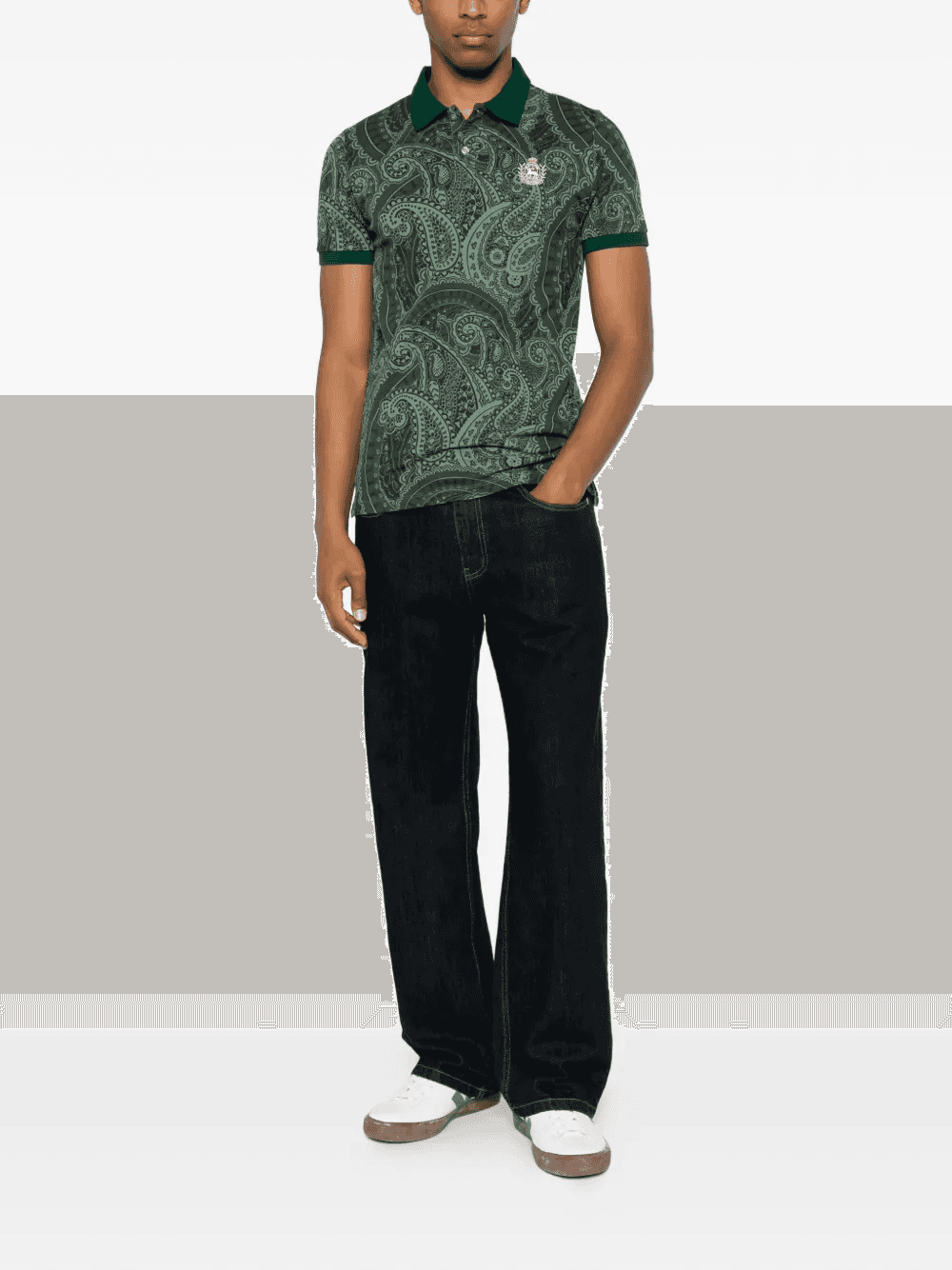 paisley-print polo shirt — Image 5