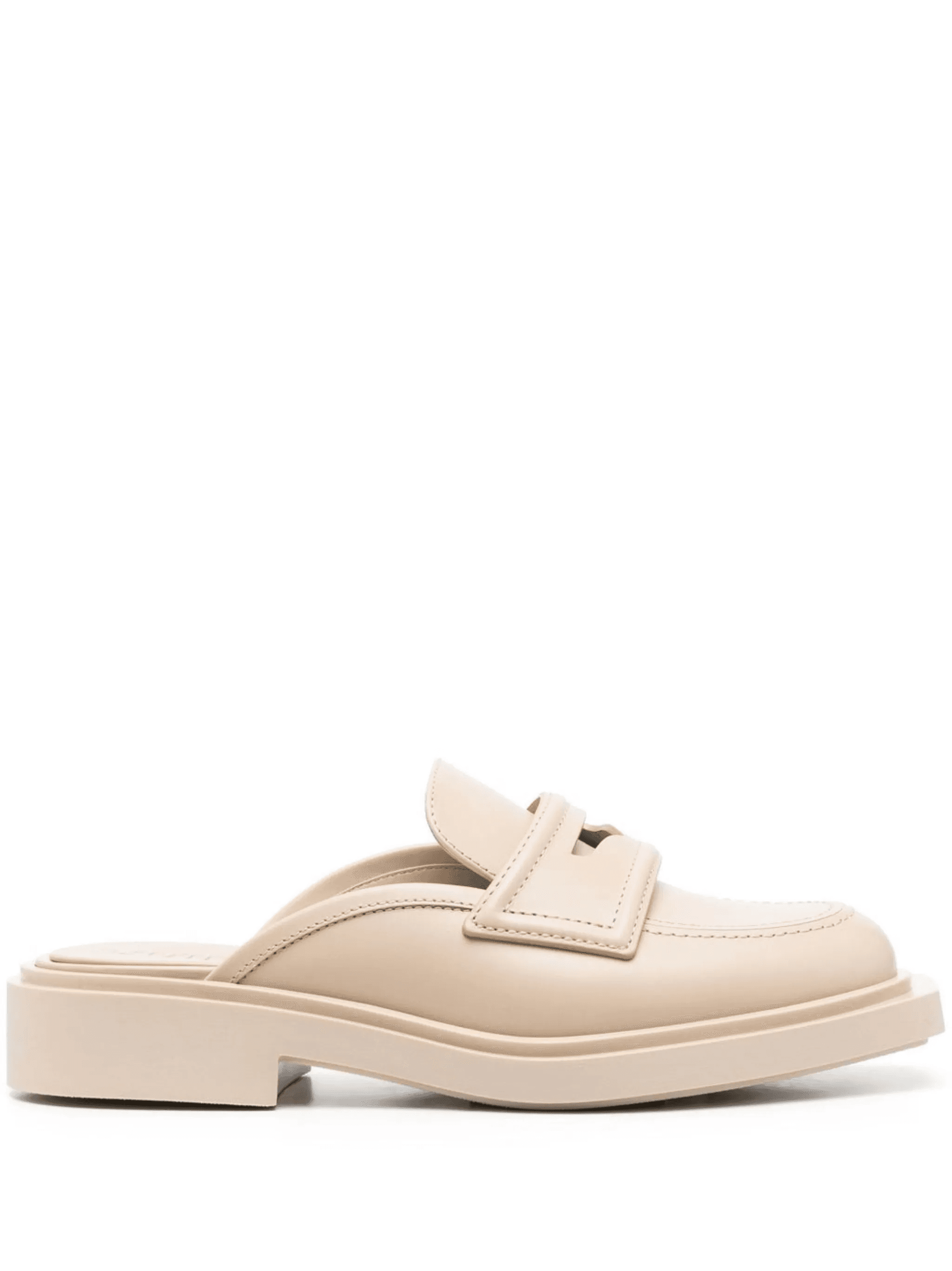 almond-toe leather mules