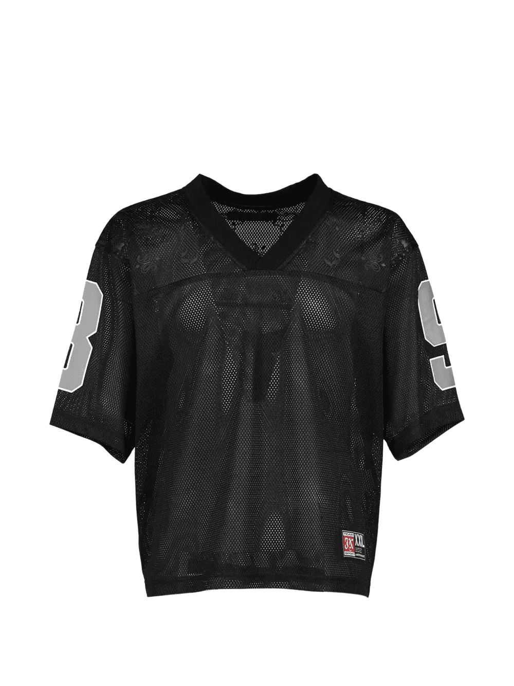 logo-print mesh T-shirt - Image 1