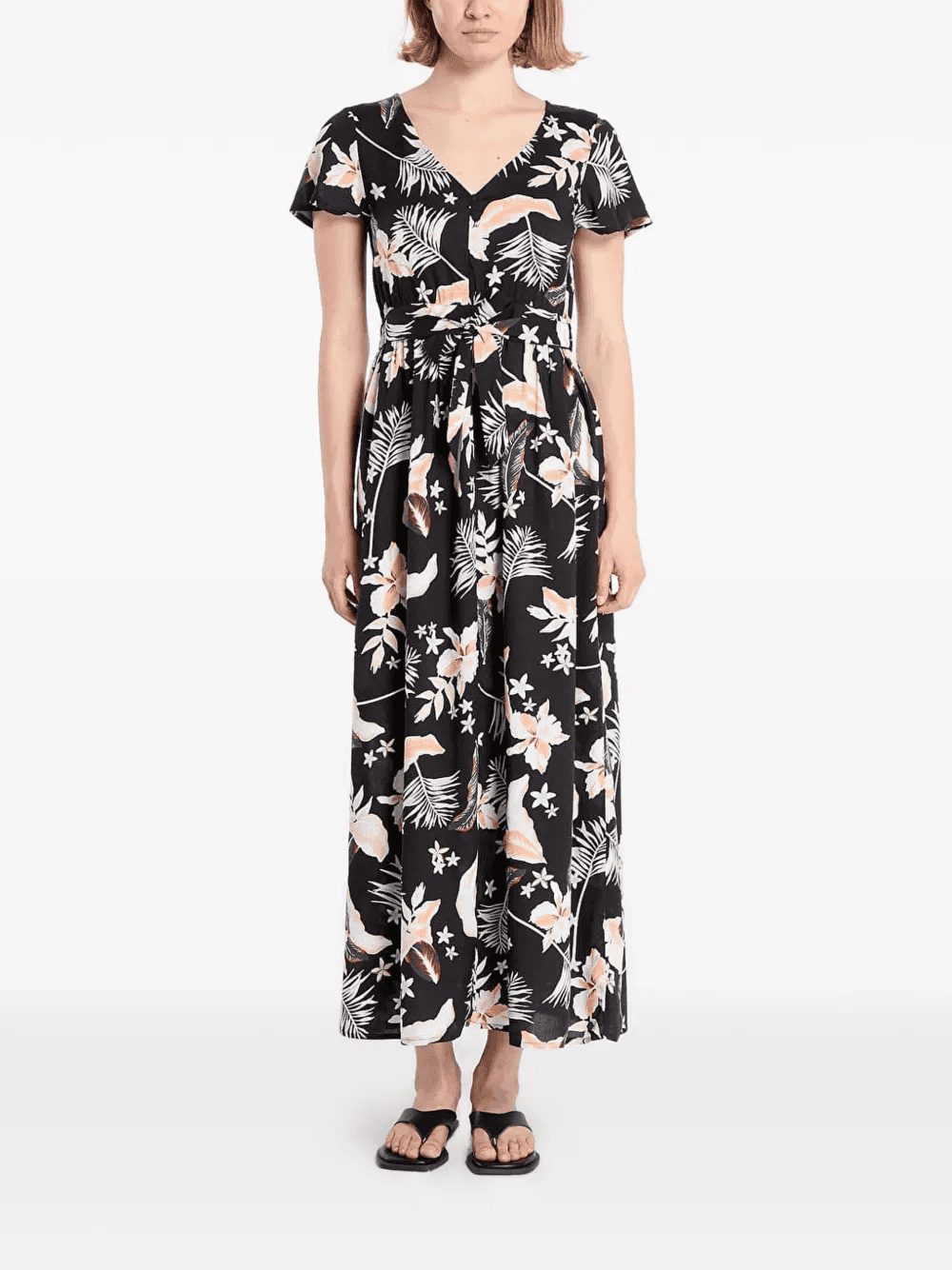 floral-print tie-waist dress - Image 1