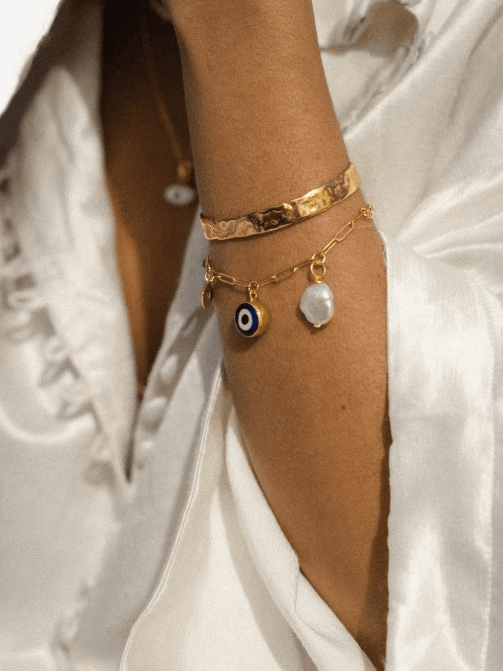 Cornicello evil eye charm bracelet — Image 3