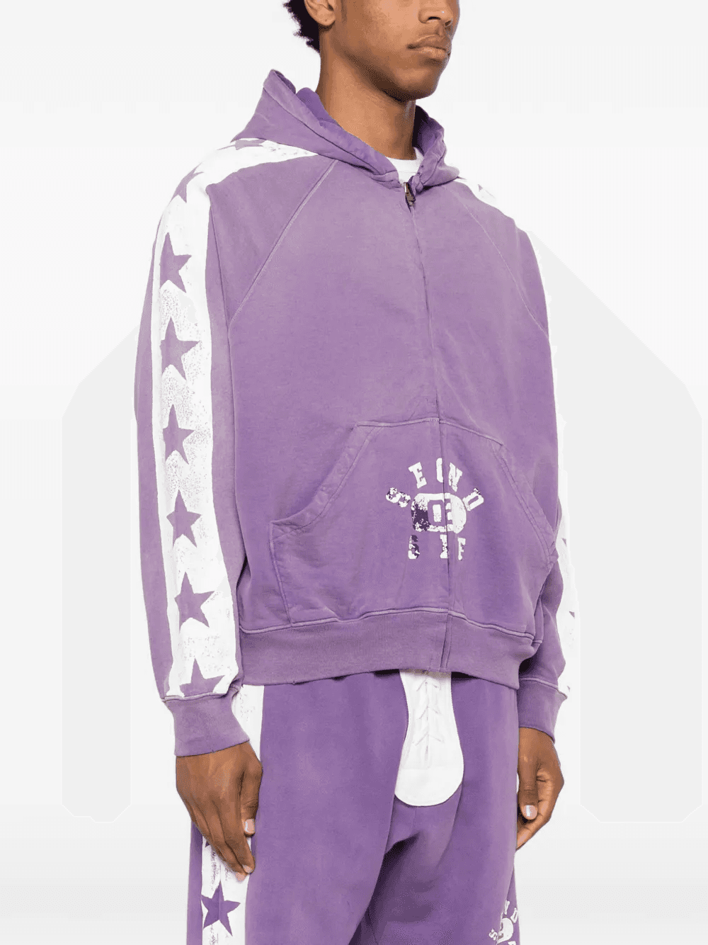 star-print zip-up hoodie — Image 4