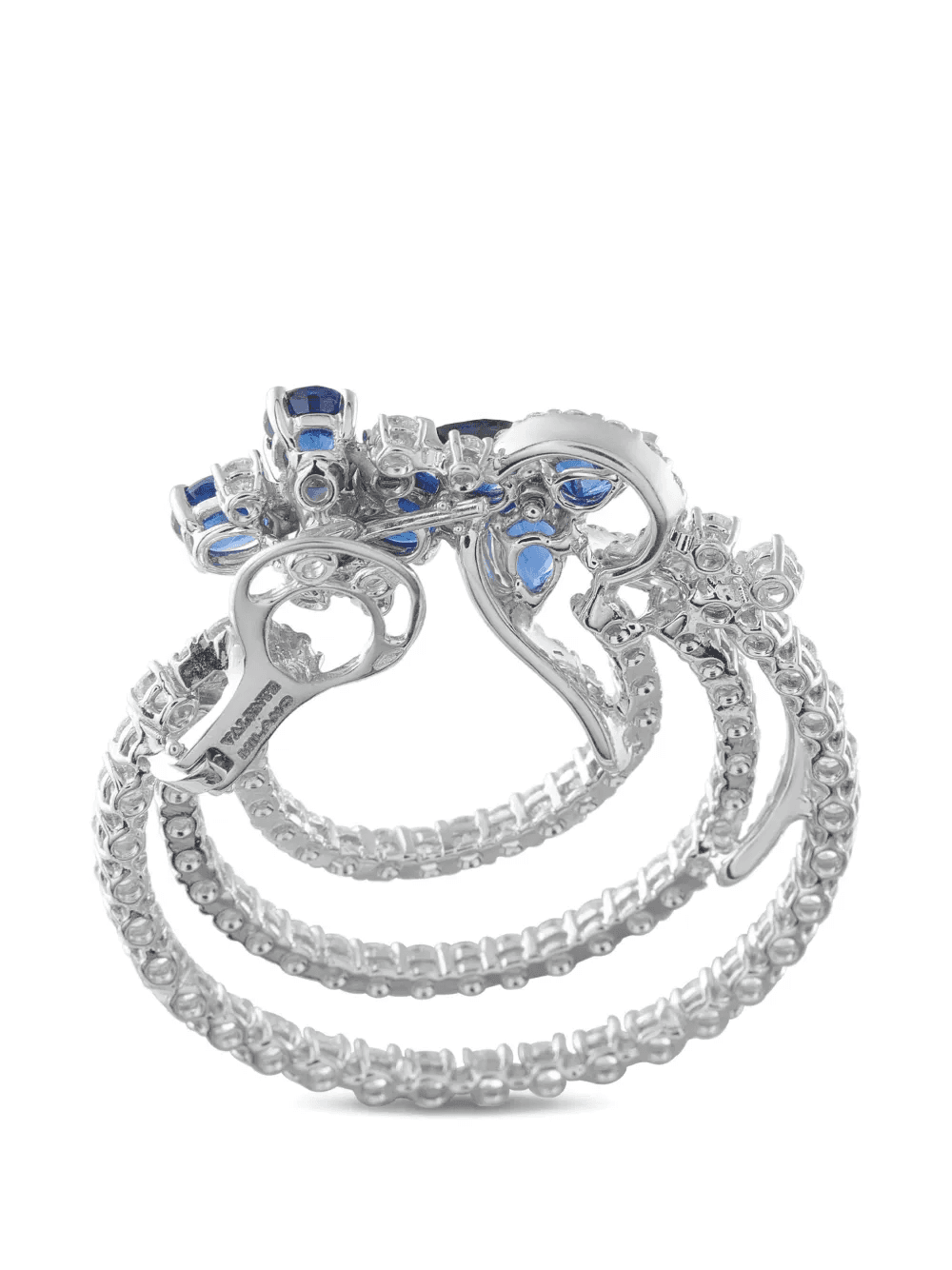 diamond and sapphire earrings — Image 2