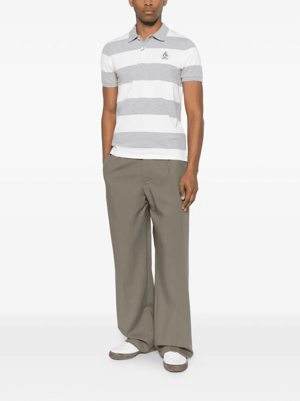 striped-pattern polo shirt — Image 5