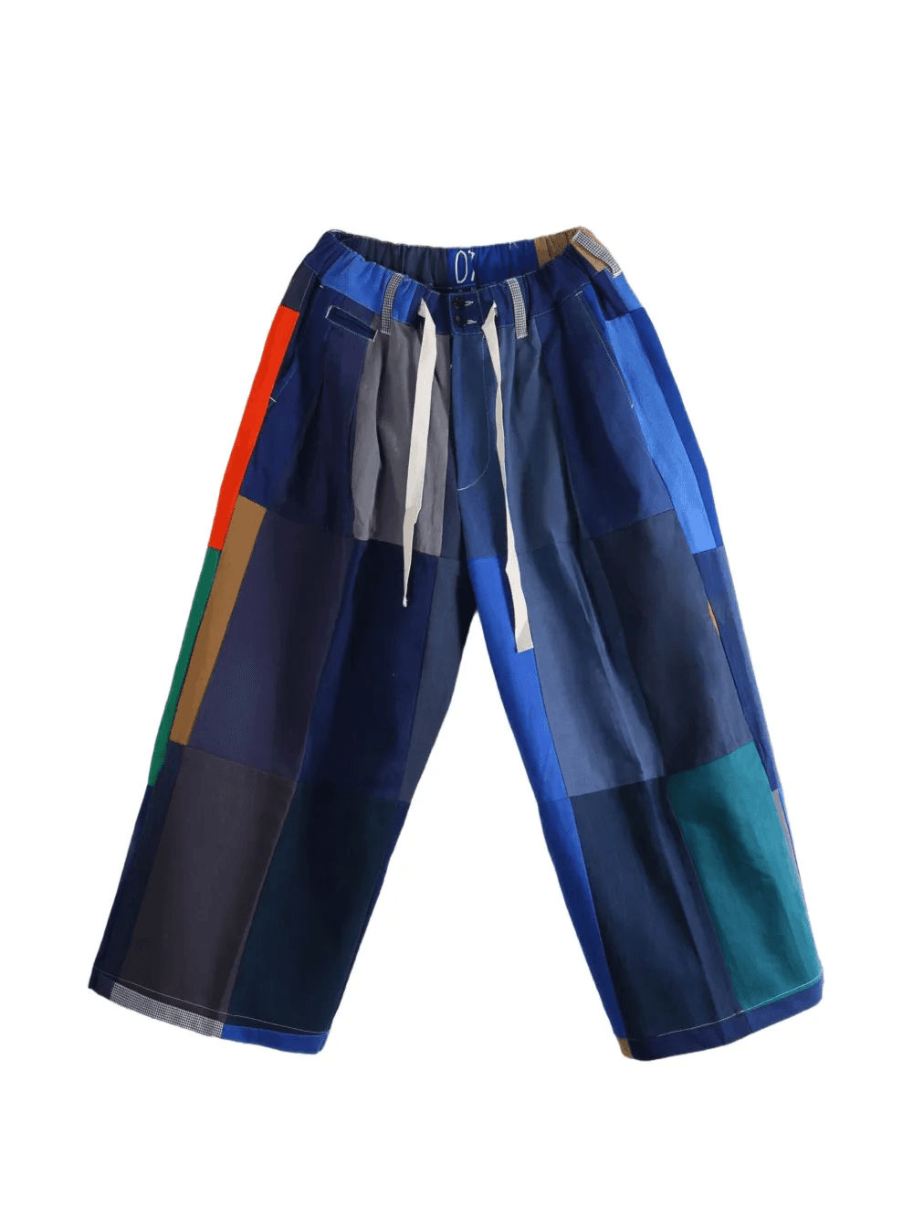 patchwork-design palazzo pants - Image 1