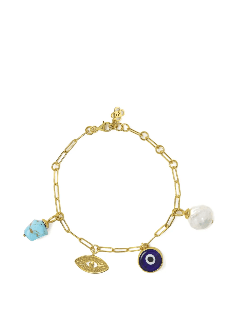 Cornicello evil eye charm bracelet - Image 1