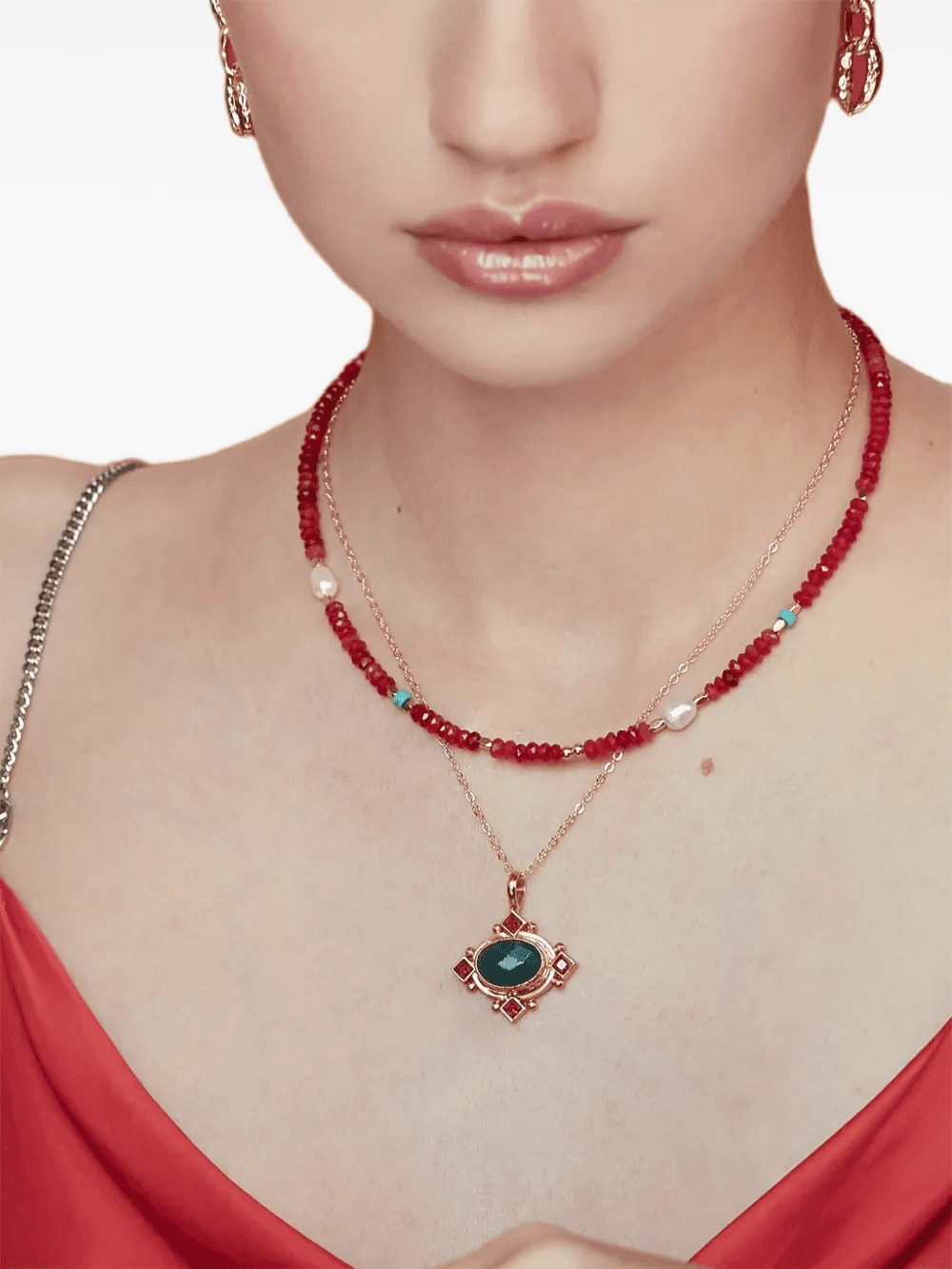 Raina crystal-pendant necklace — Image 3