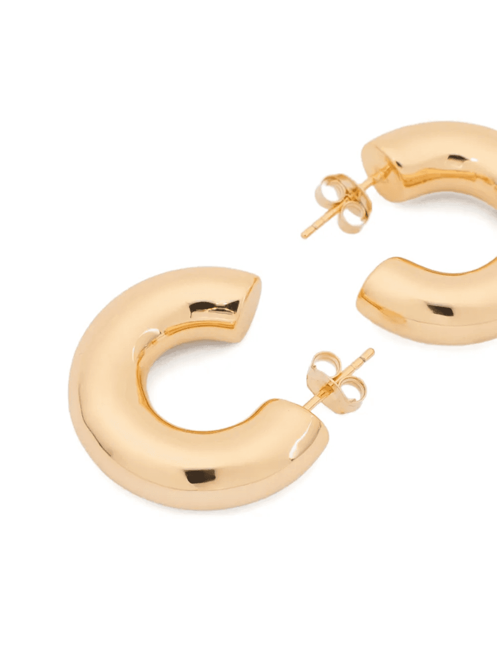 medium chunky hoop earrings — Image 3