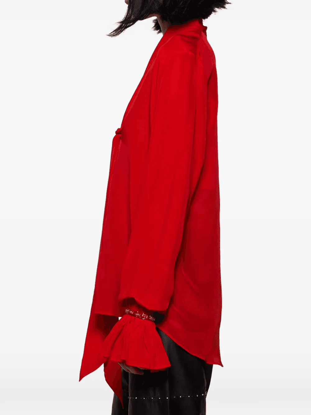 Grace Faena ruffled necktie blouse — Image 3