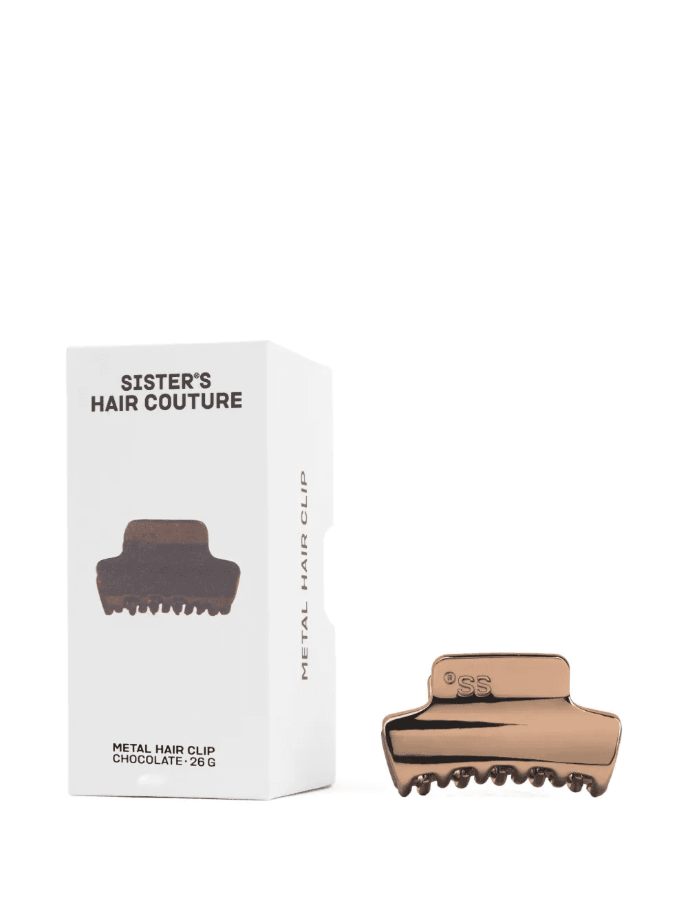 logo-engraved metal hair clip - Image 1