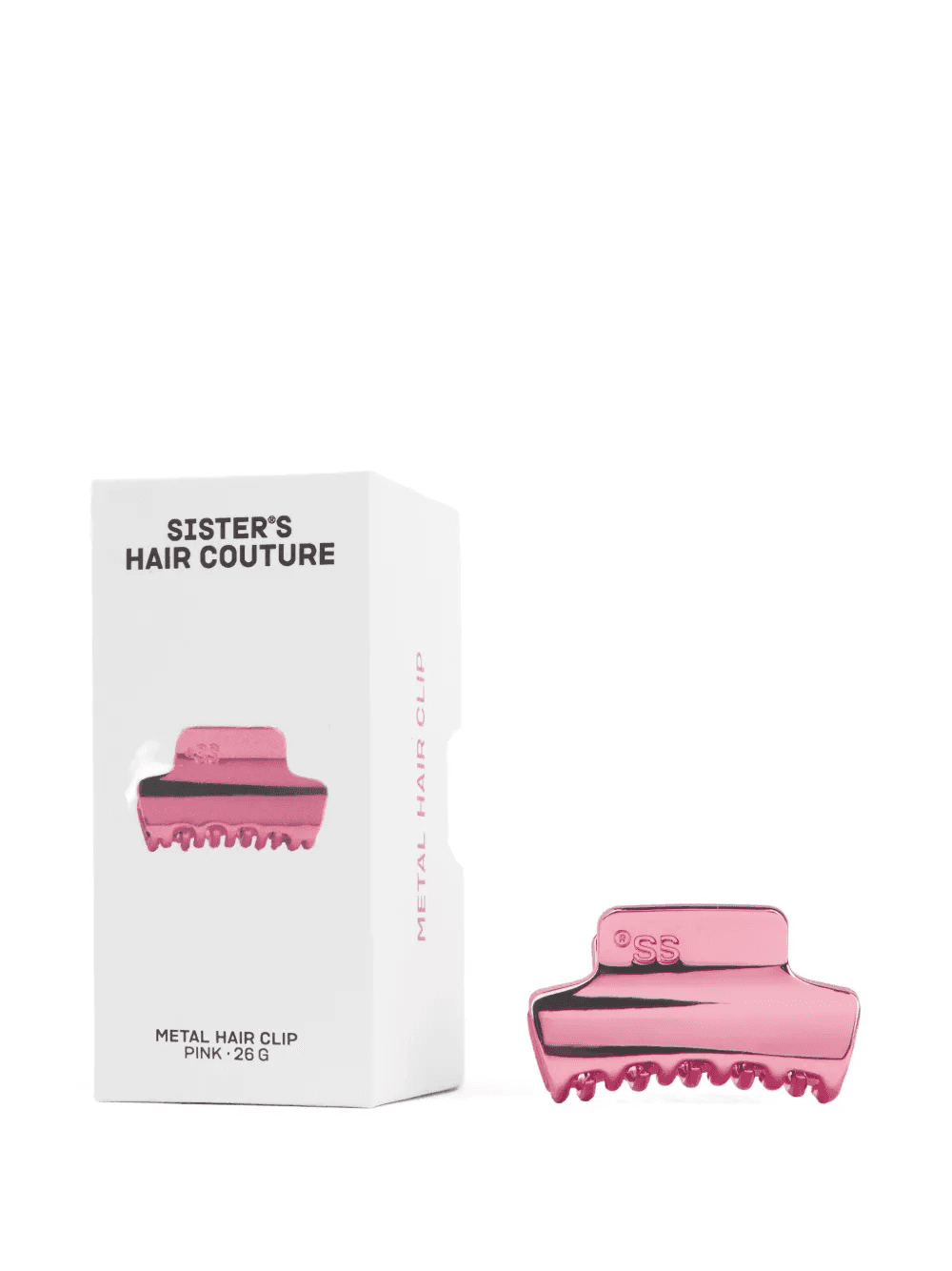 logo-engraved metallic hair clip - Image 1