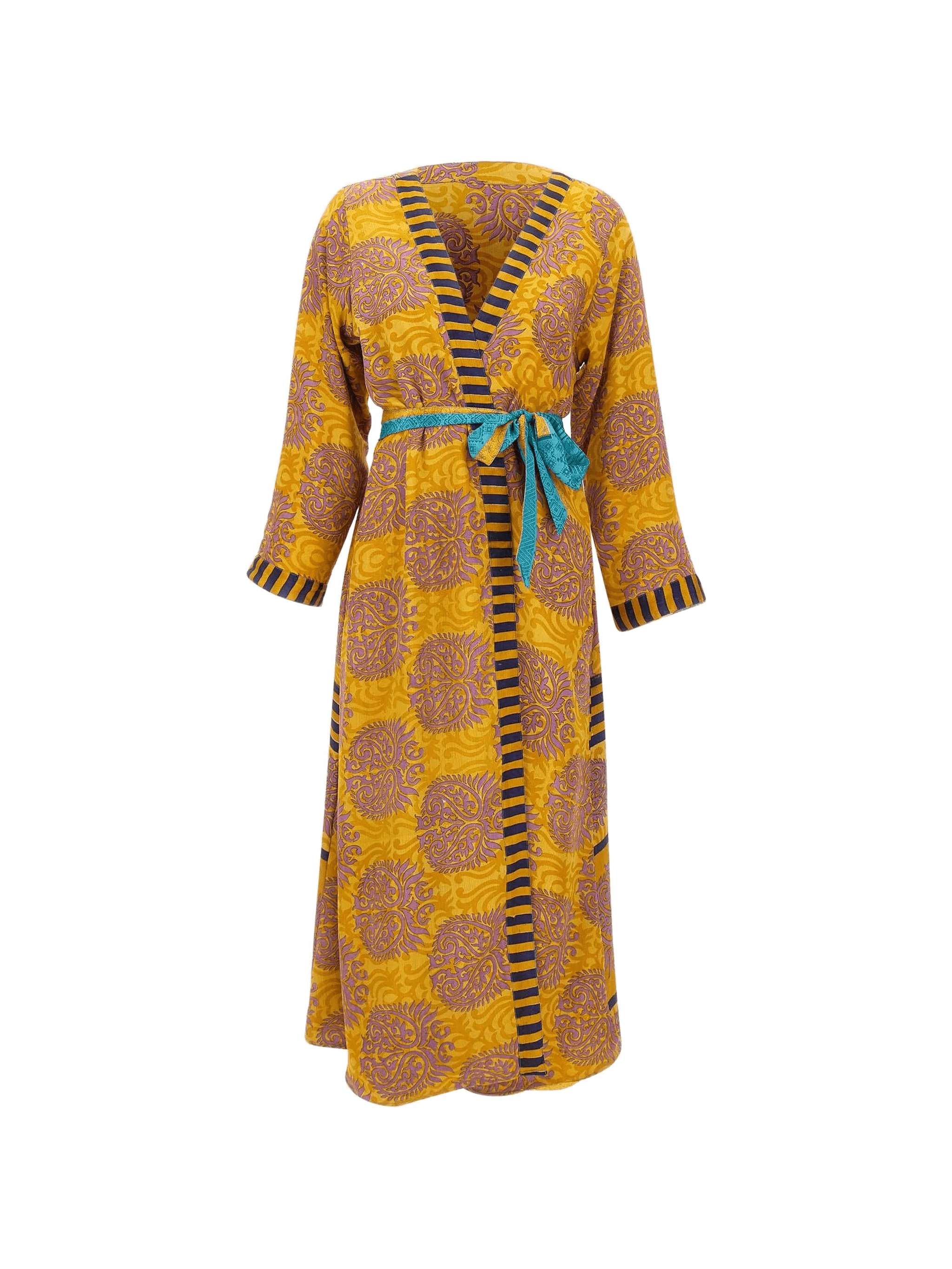 paisley striped kimono
