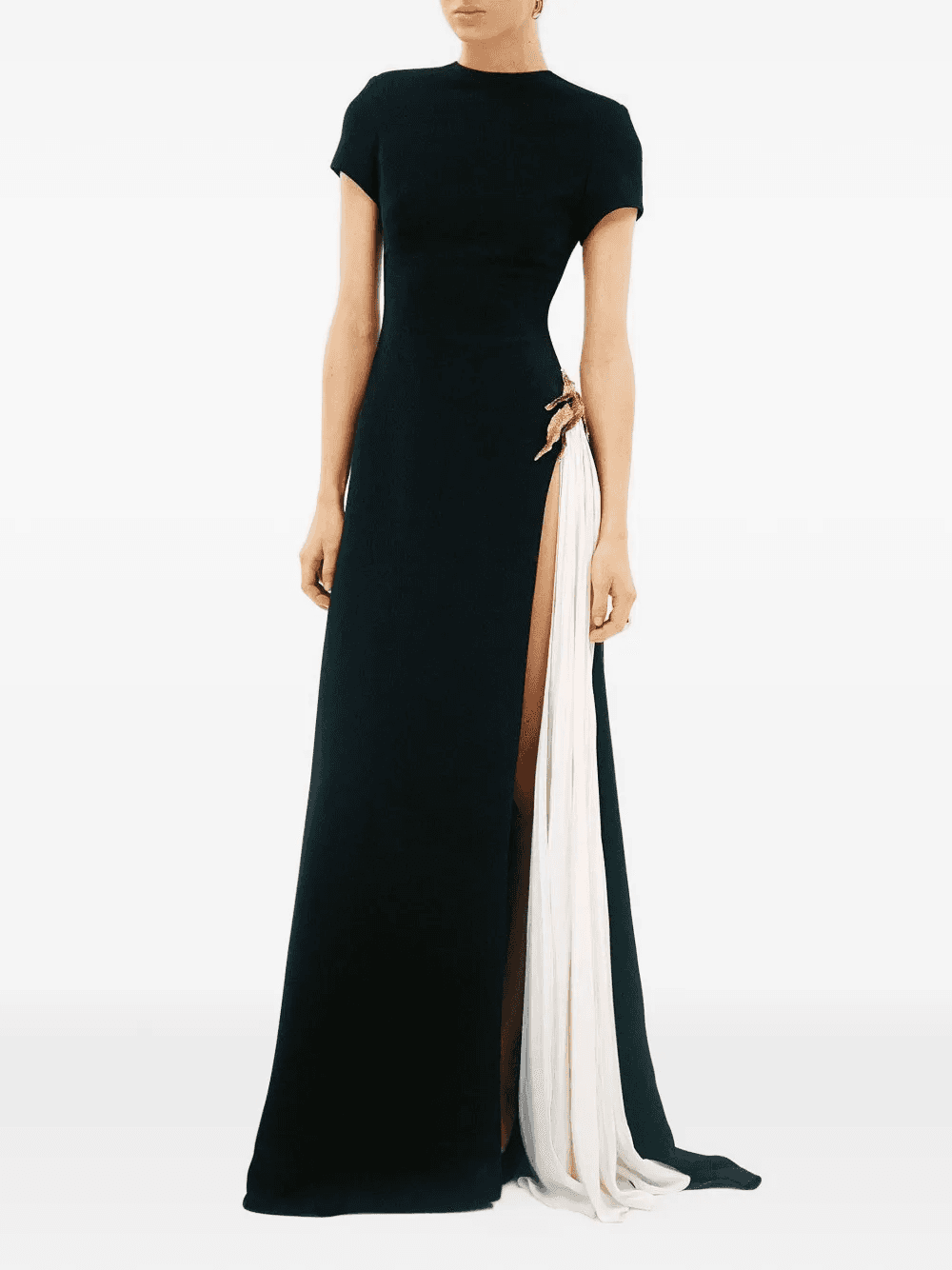 embellished pleated-panel maxi dress — Image 4