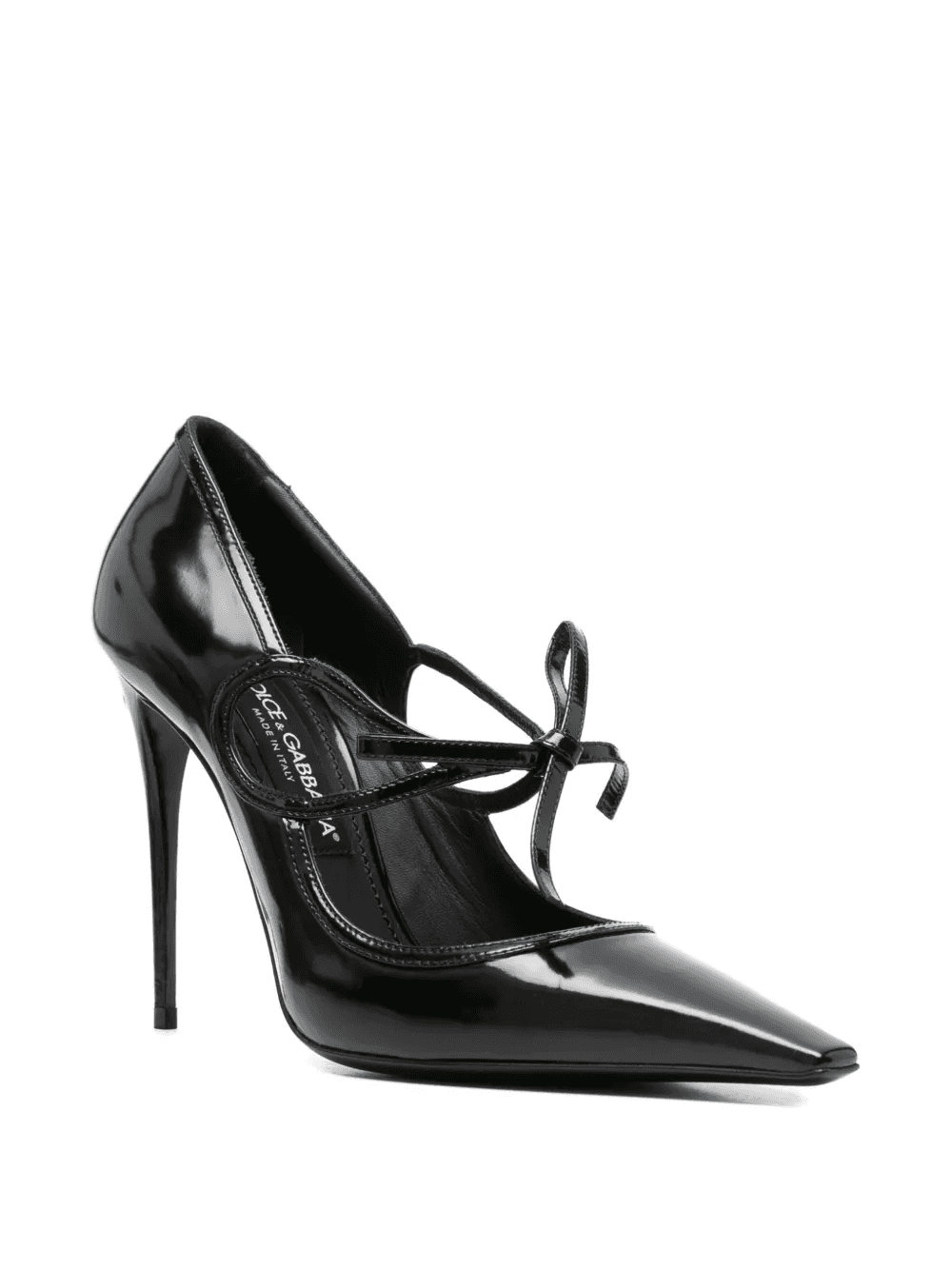 DNA ribbon-tie leather pumps — Image 2