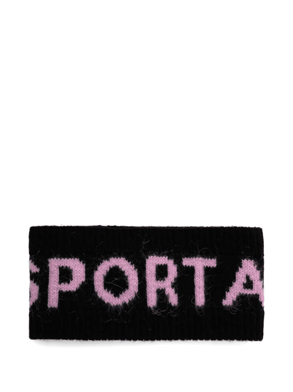 logo-intarsia knitted headband - Image 1