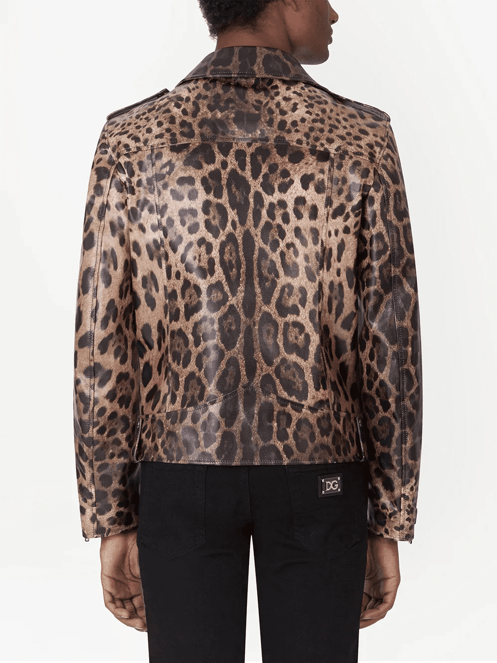 leopard-print leather jacket — Image 4