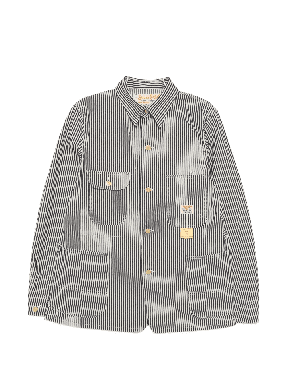 striped denim jacket - Image 1