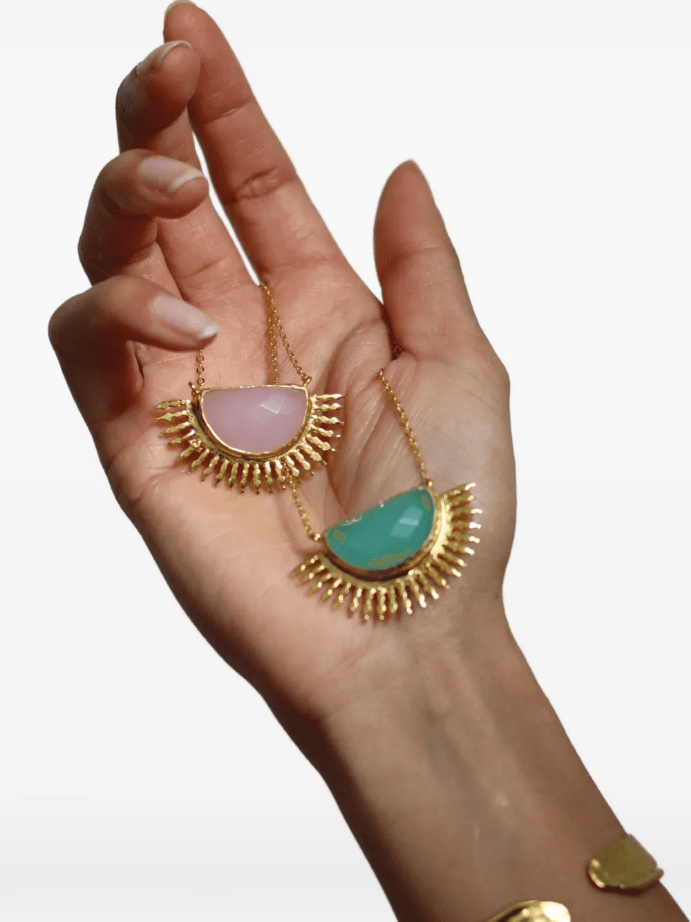 Sunrise aqua chalcedony necklace — Image 4