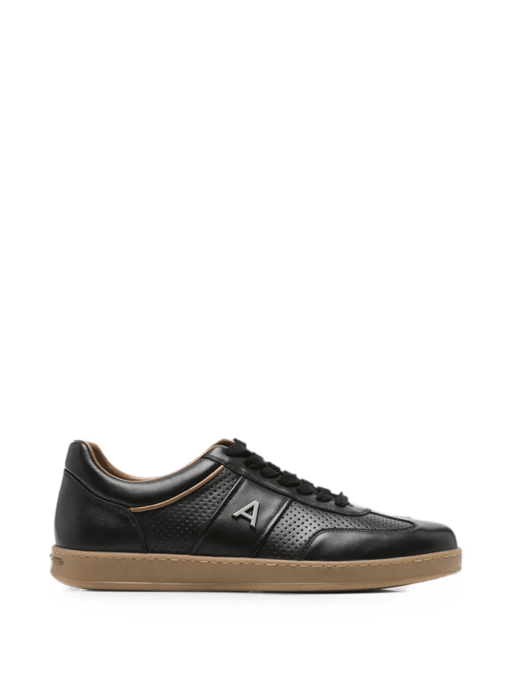 perforated leather sneakers - Image 1