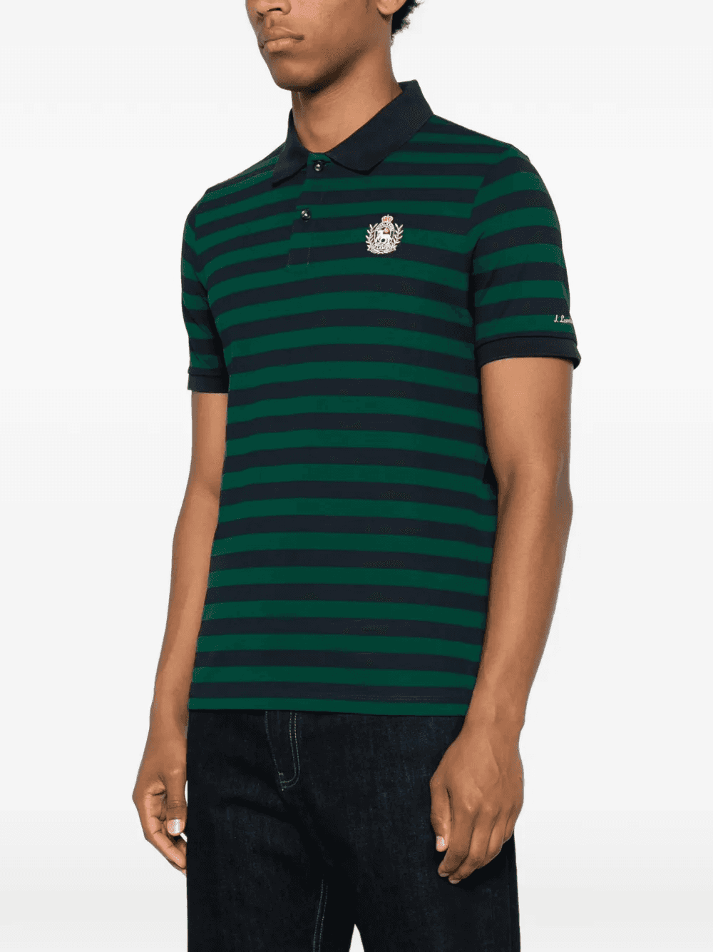 striped-pattern polo shirt — Image 3