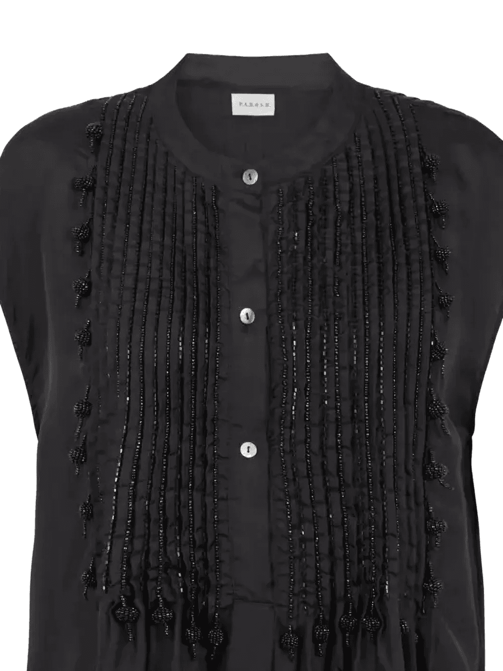bead-embellished sleeveless shirt — Image 2