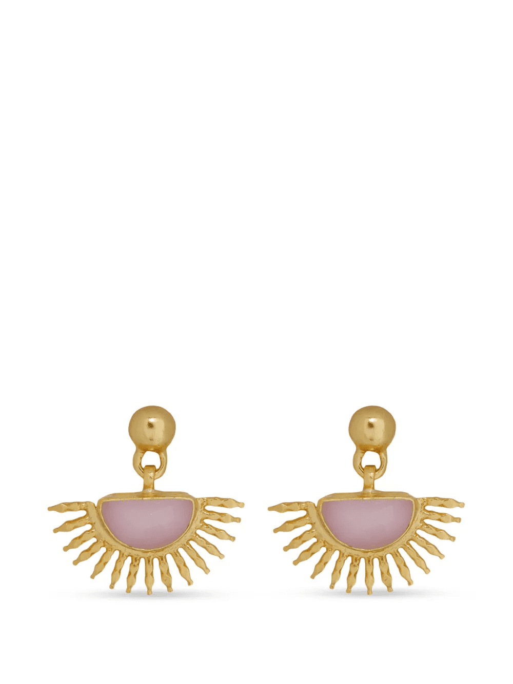 Sunrise rose quartz drop earrings