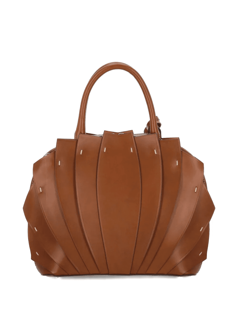 fan-panelled leather tote bag — Image 4