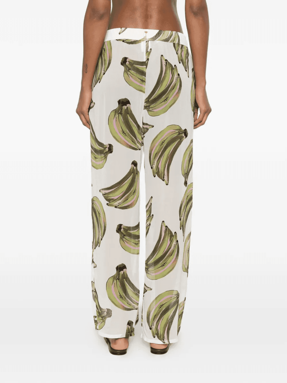 banana-print drawstring trousers — Image 3